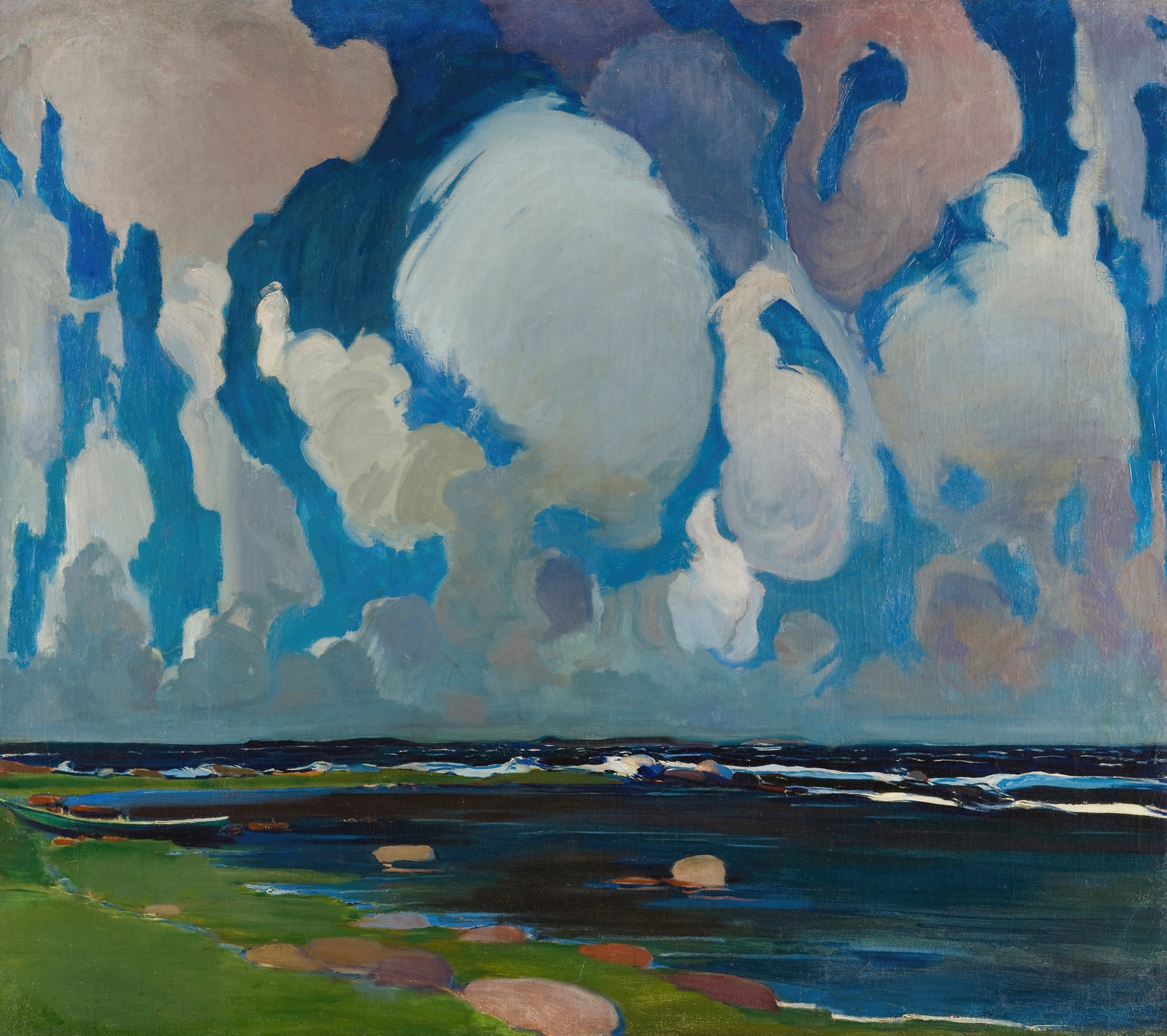 Clouds in Finland, impressionism by Konrad Krzyżanowski