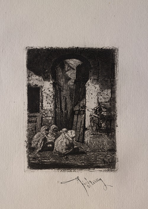 A vibrant depiction of Tangiers by Mariano Fortuny Marsal.