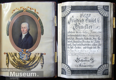 Portrait of Friedrich Daniel Winckler, oil on parchment by Focke