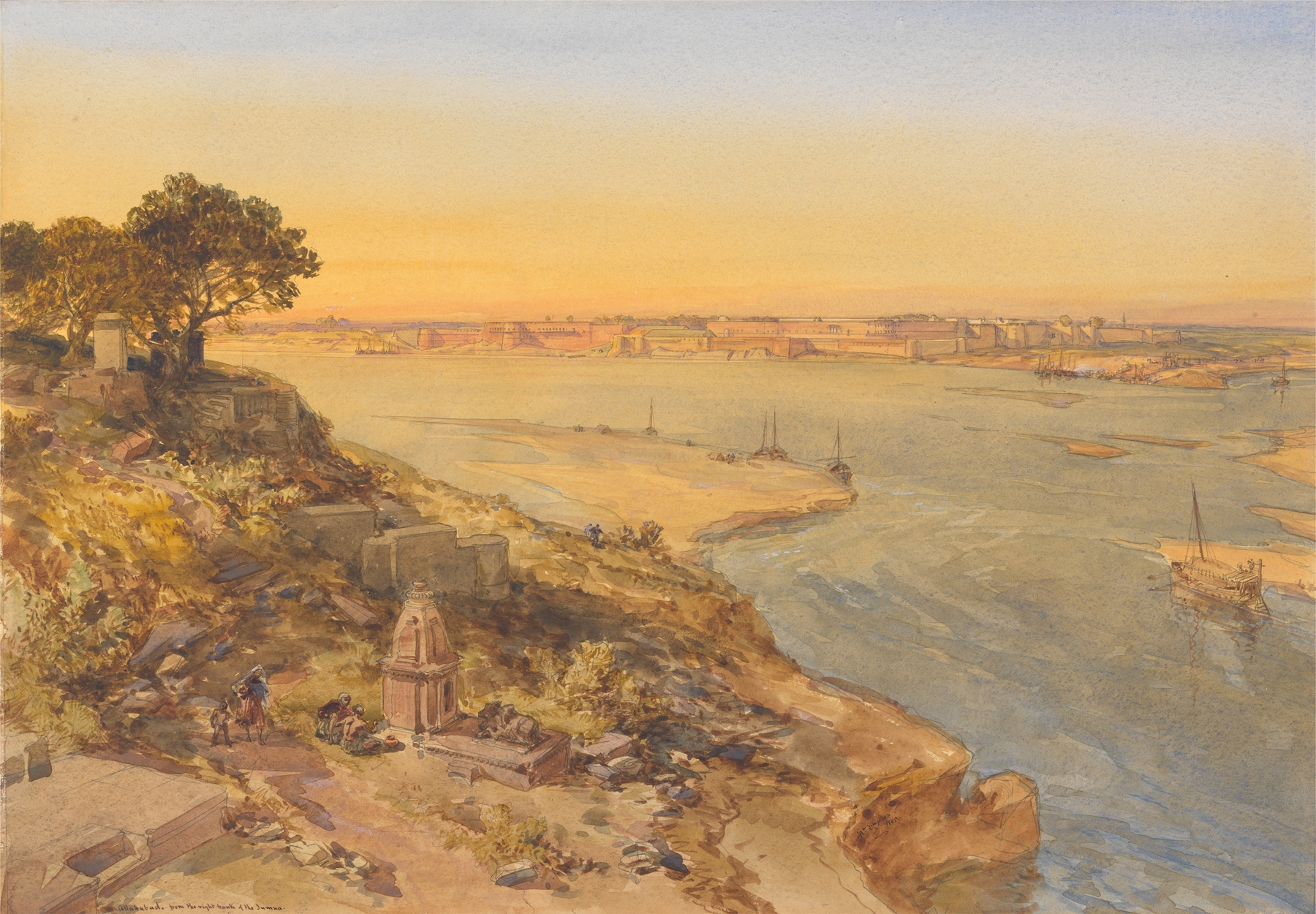 Allahabad, from the Right Bank of the Jumna, by William Simpson, public domain