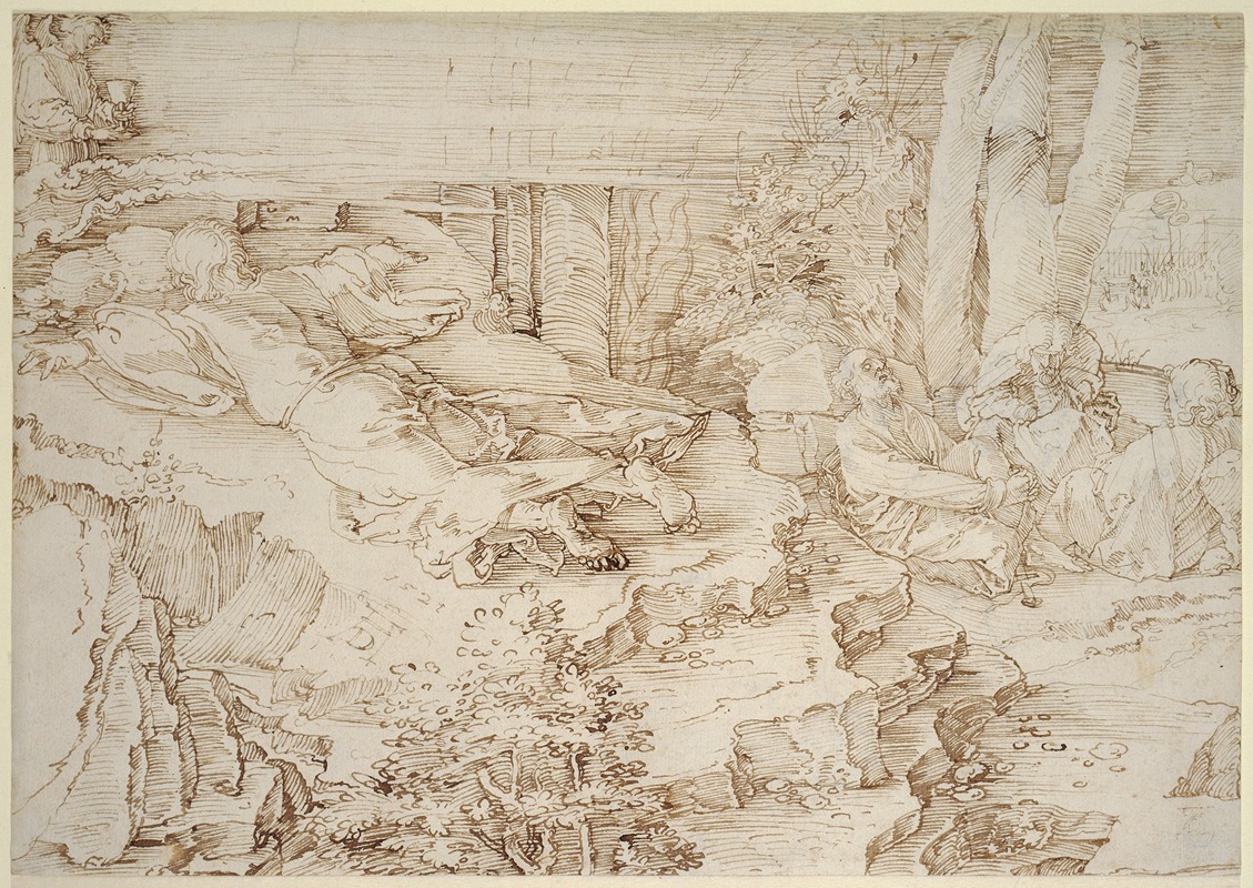 Albrecht Dürer's 'Agony in the Garden' depicts Christ in prayer before his crucifixion.