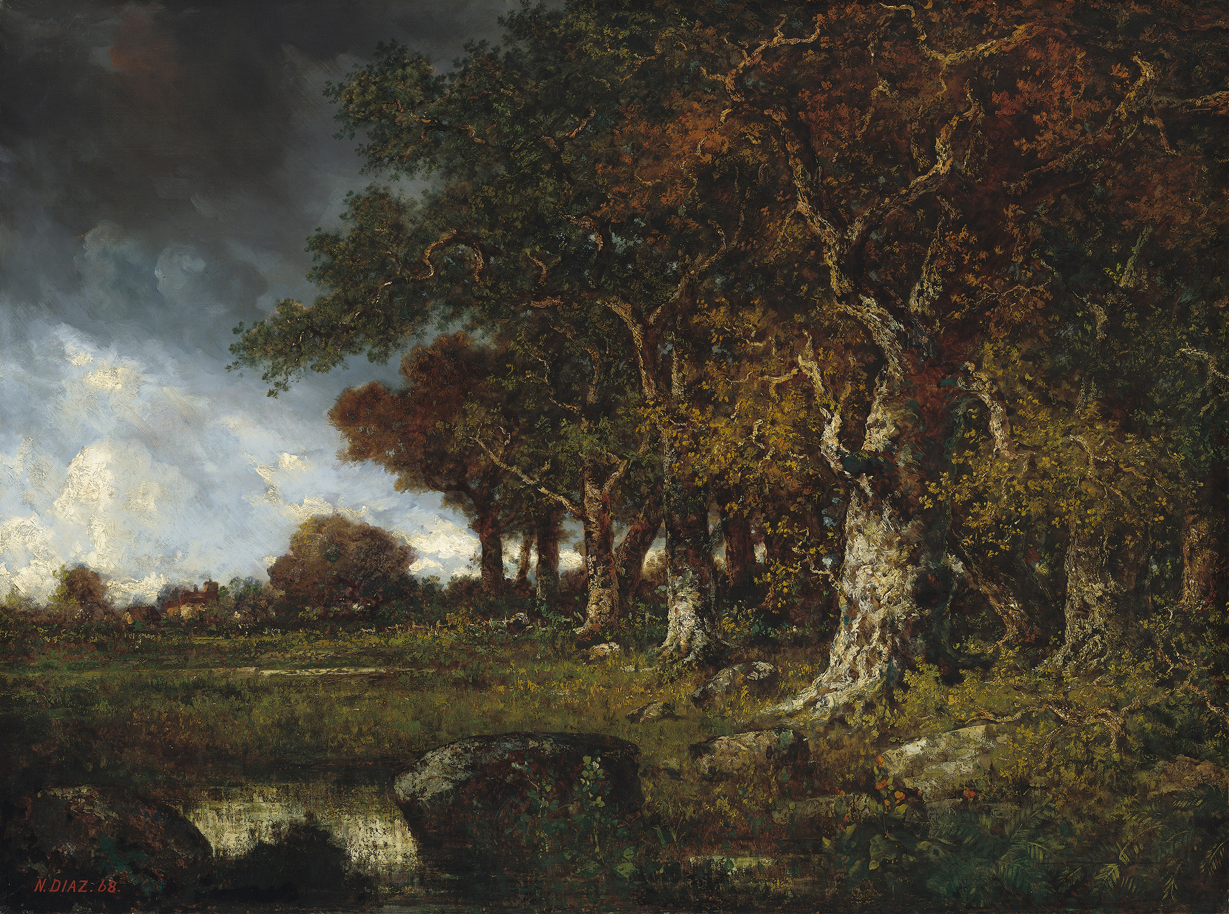 The Edge of the Forest at Les Monts-Girard, oil painting by Narcisse-Virgile Diaz de La Peña