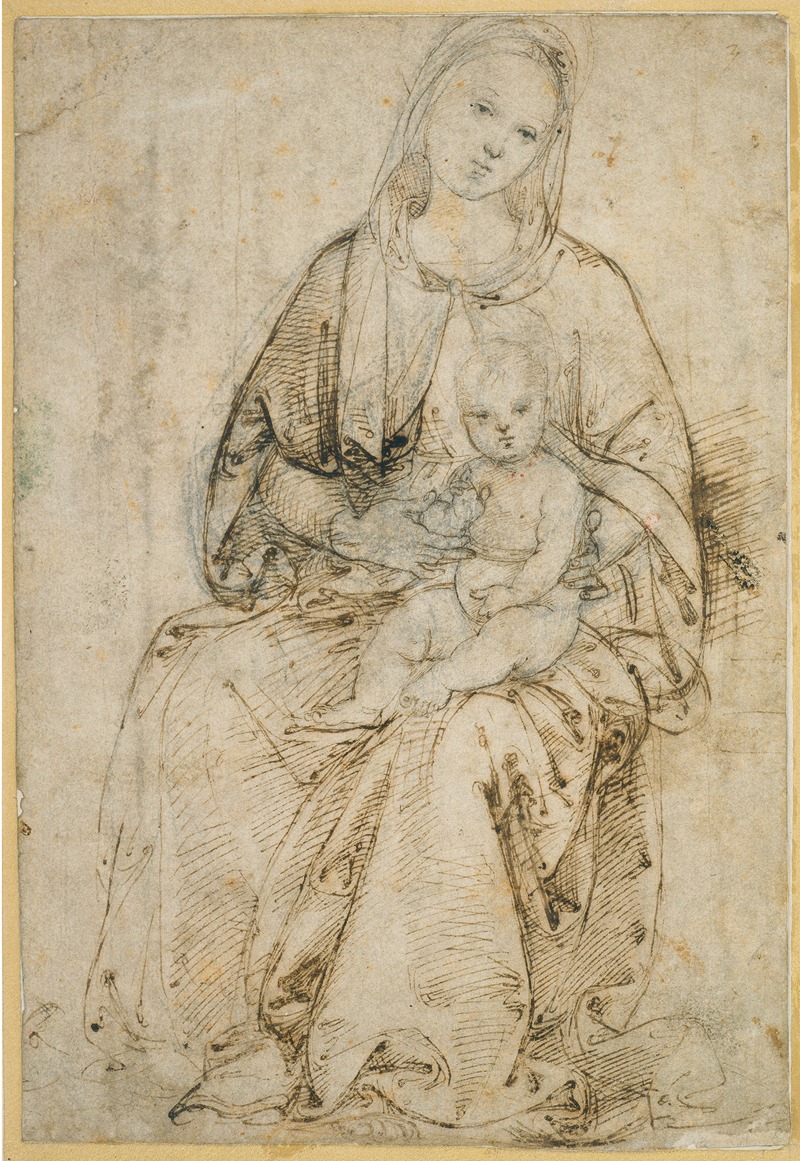 Raphael's 'Seated Madonna and Child' showcases a tender moment between mother and child.