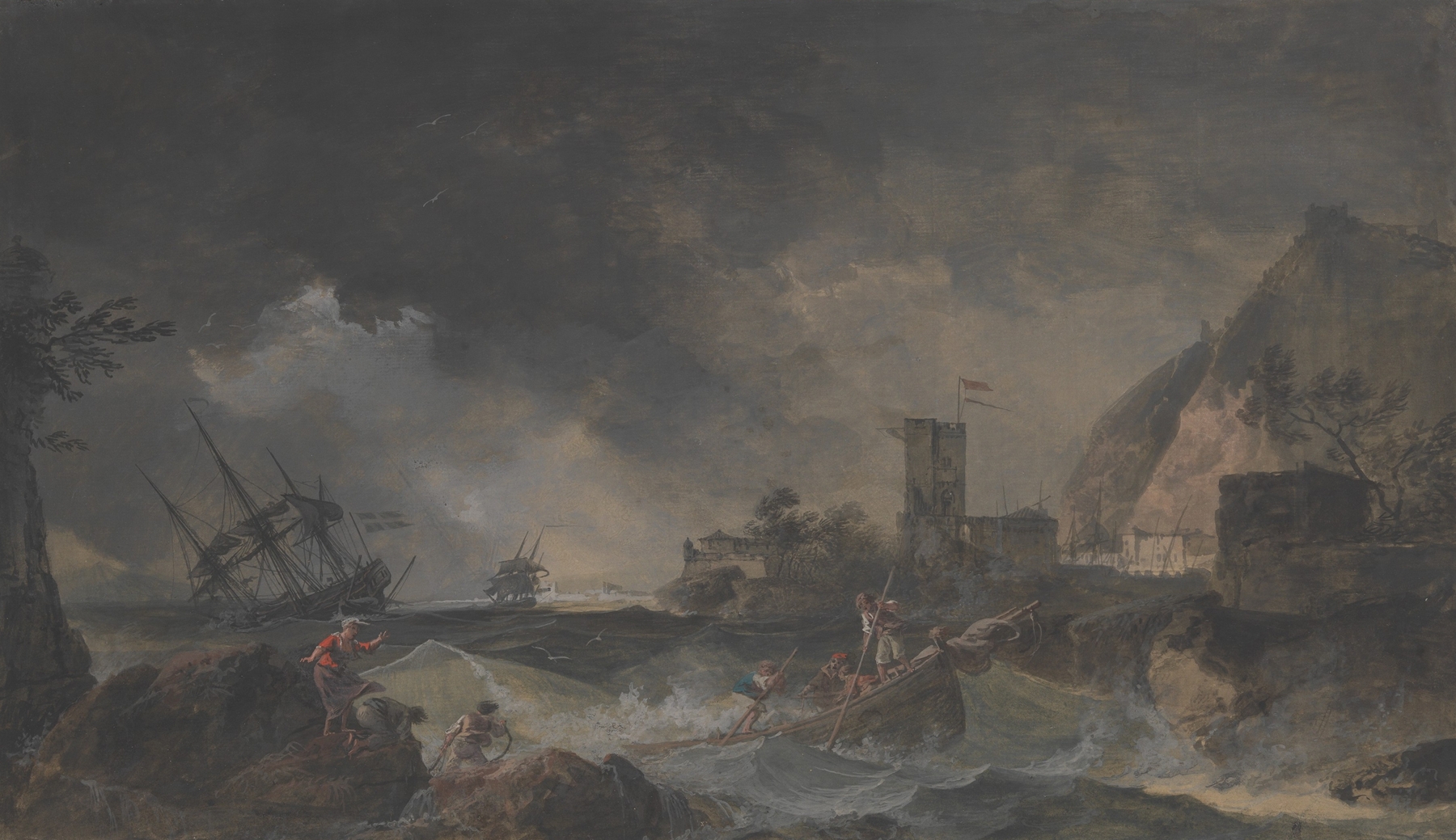 Storm, by Claude-Joseph Vernet, public domain