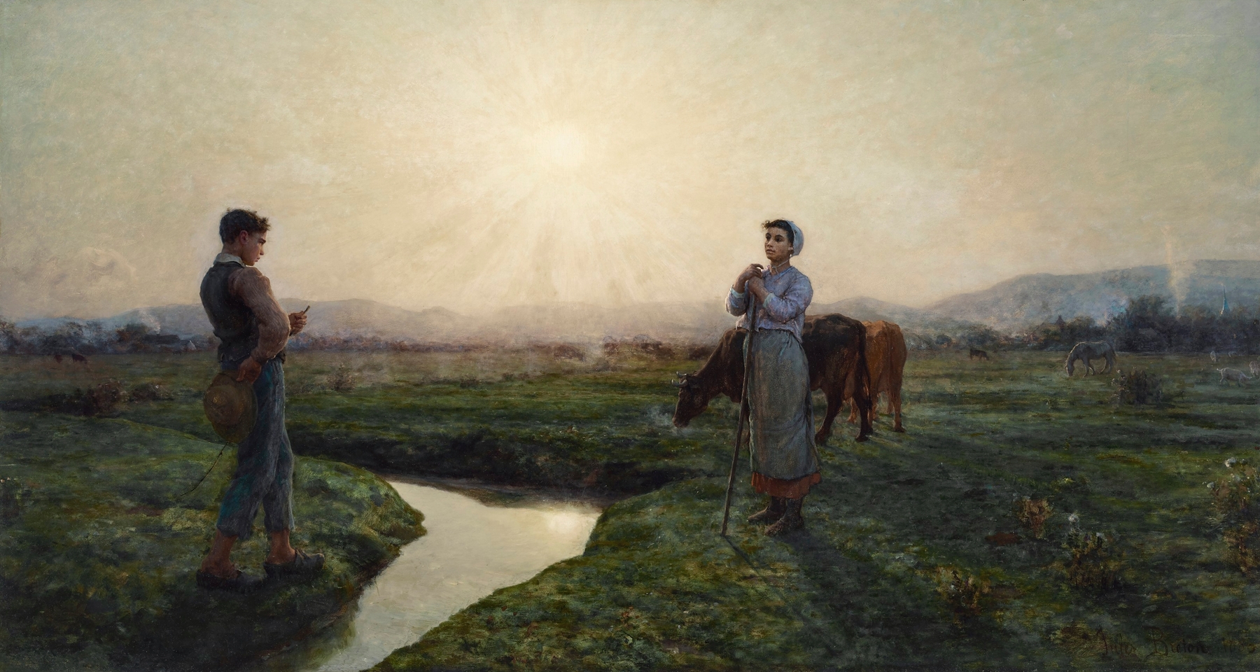 Le matin, by Jules Breton, public domain