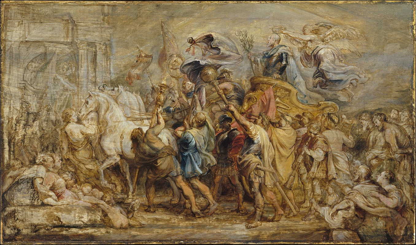 The Triumph of Henry IV by Peter Paul Rubens showcases a grand historical scene.