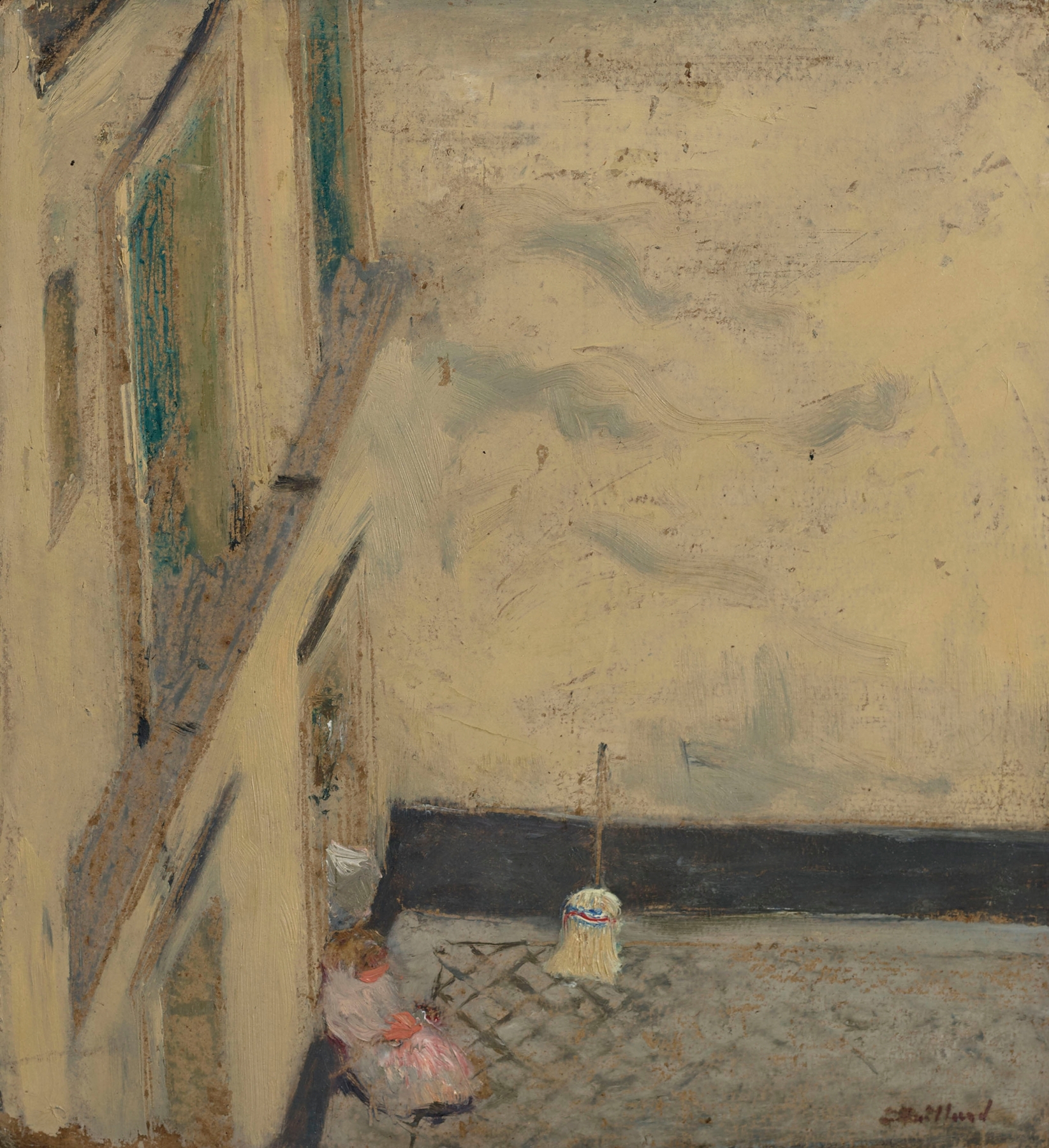 Le Balai dans la cour, 346 rue Saint-Honoré, by Édouard Vuillard, public domain