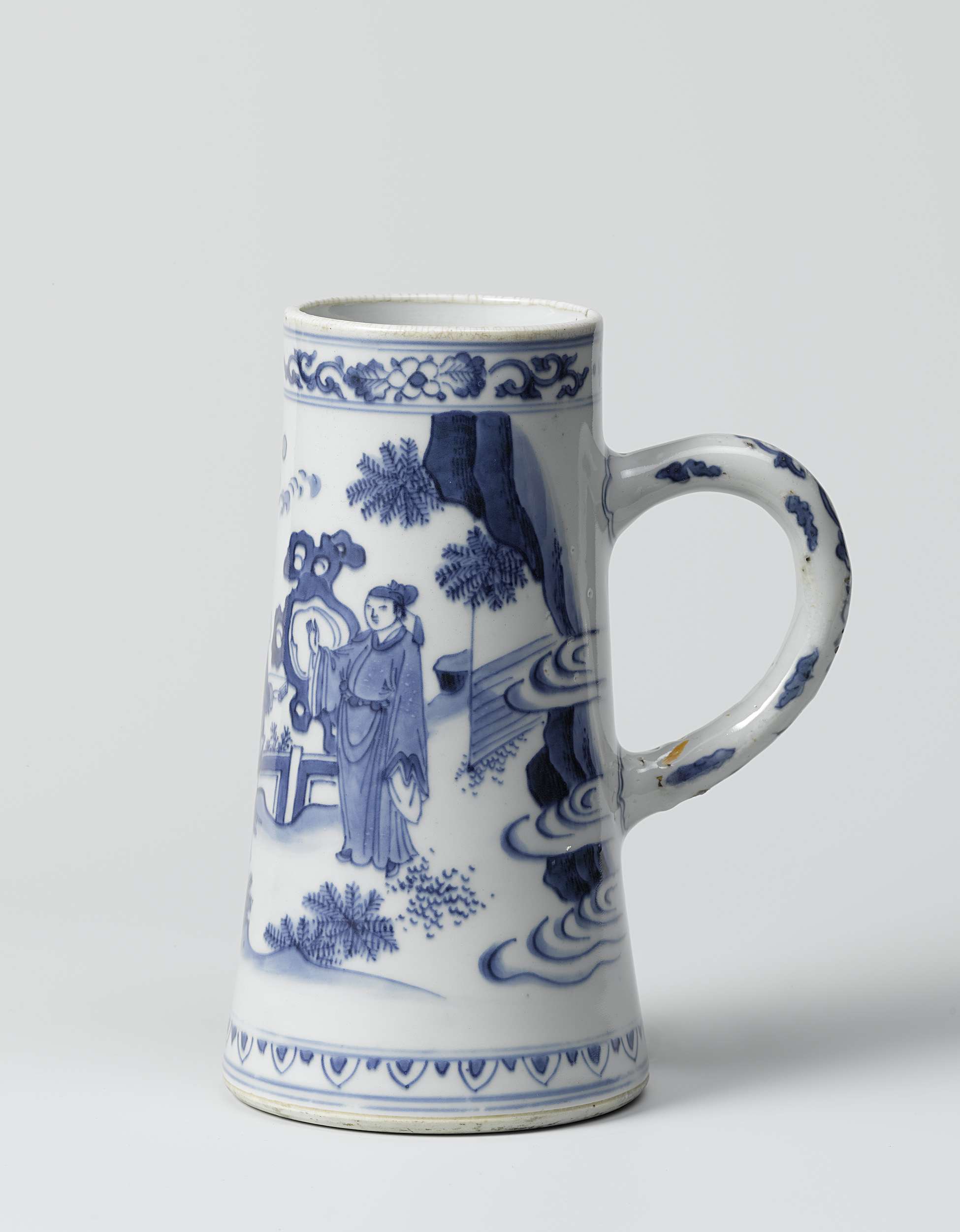 Still life of a tankard, showcasing metal texture and reflections, by Unknown Artist.