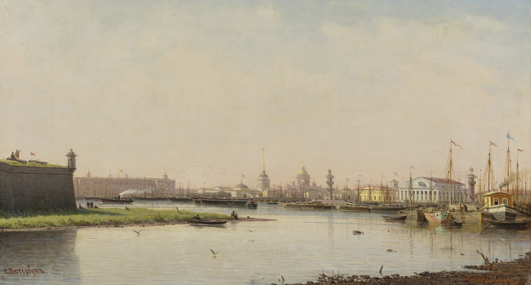 View Of St. Petersburg, by Petr Petrovich Vereshchagin, public domain