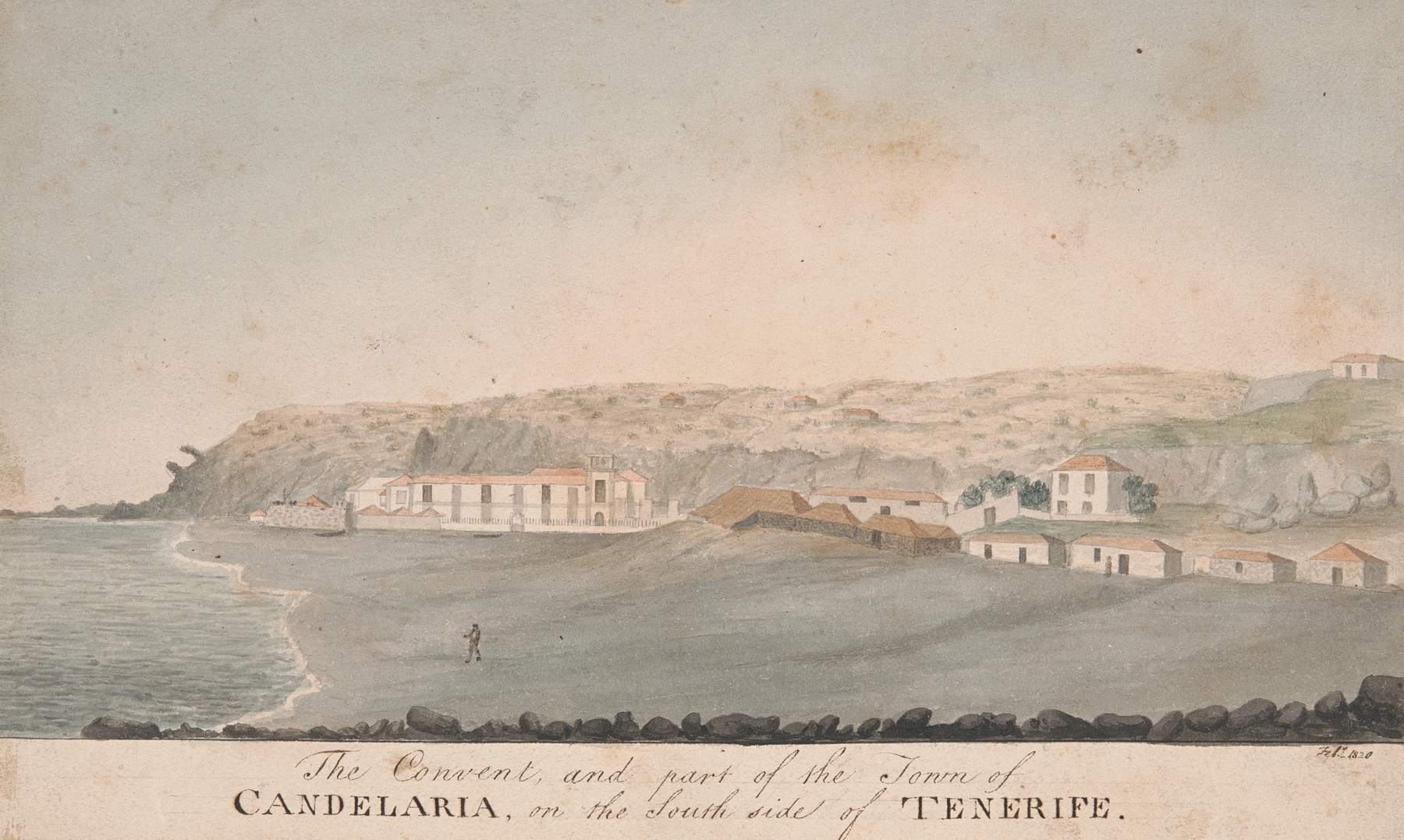 The Convent and Part of the Town of Candelaria by Alfred Diston, oil painting depicting a serene marine landscape.