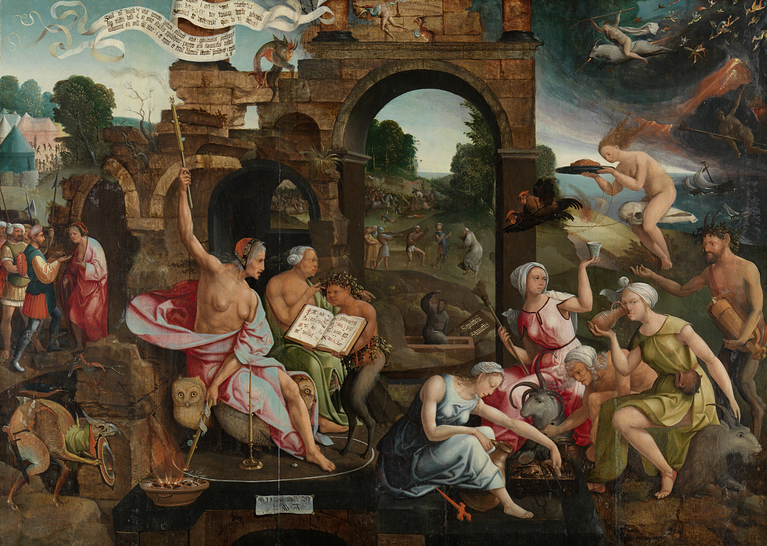 Saul and the Witch of Endor, by Jacob Cornelisz van Oostsanen, public domain