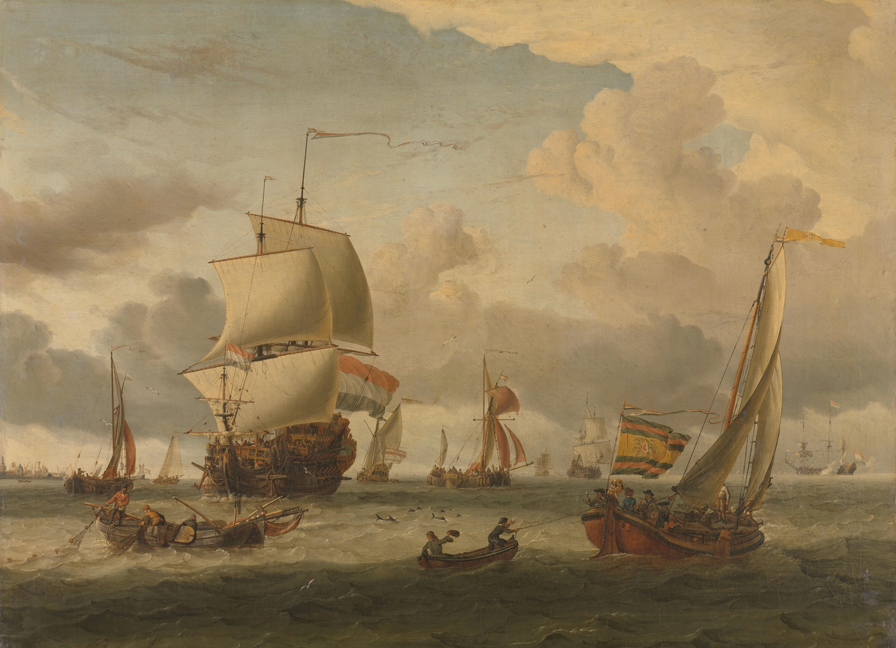 The Roads of Enkhuizen, by Abraham Storck, public domain
