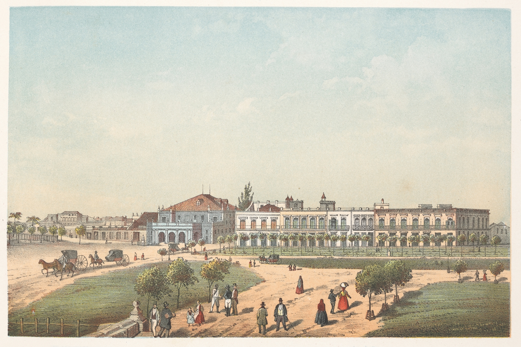 Teatro de Tacon, architecture by Pierre Toussaint Frédéric Mialhe, 1855