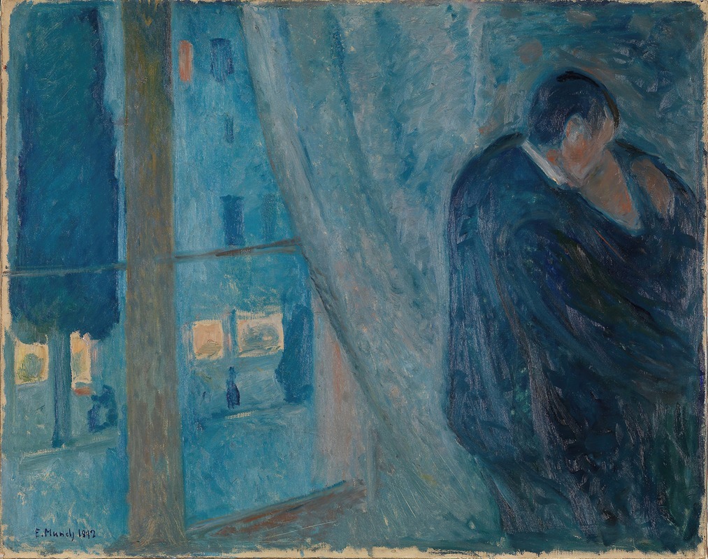 The Kiss, by Edvard Munch, public domain