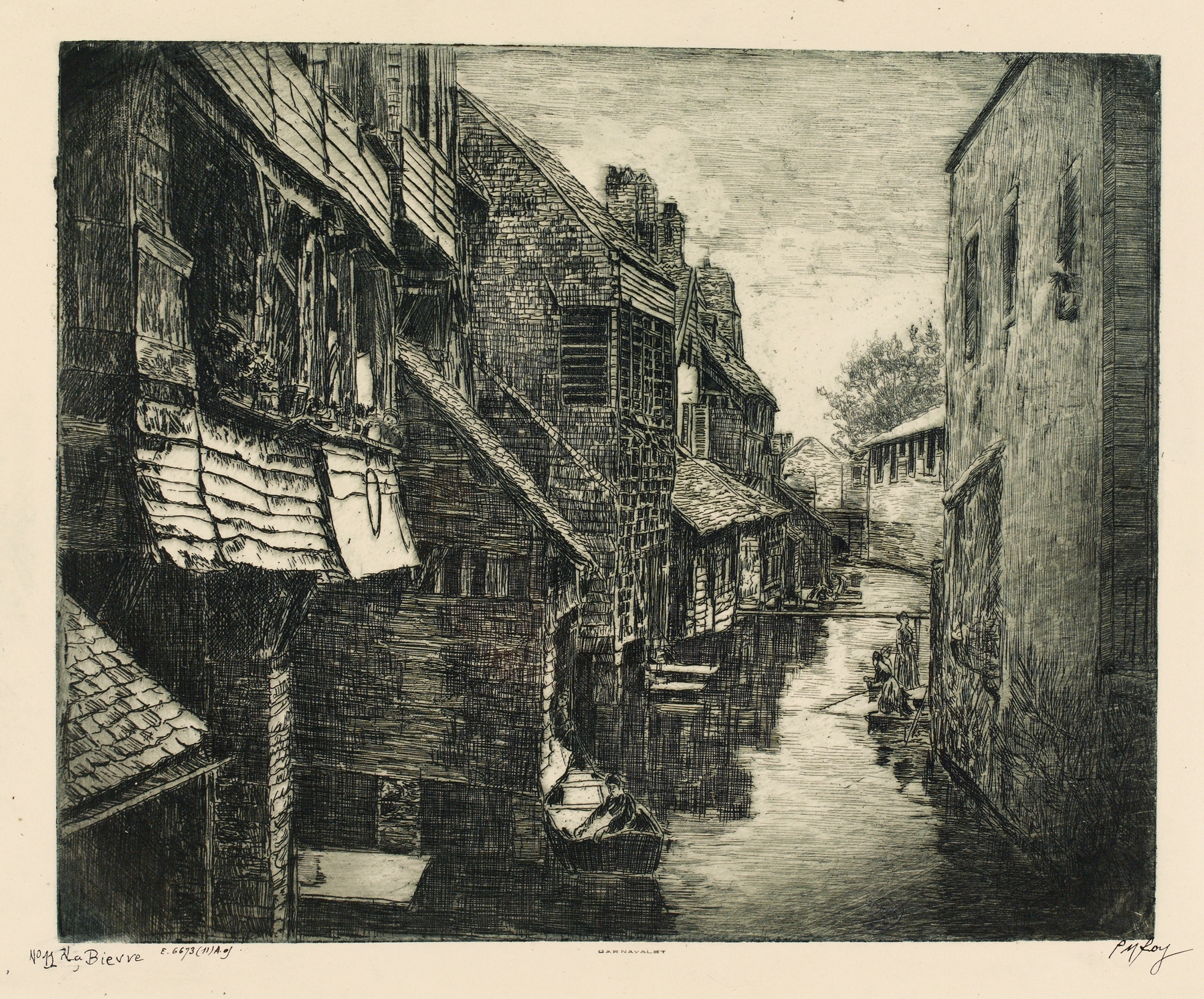 La Bièvre by Pierre-Marcel Roy, oil on canvas depicting a tranquil river scene.