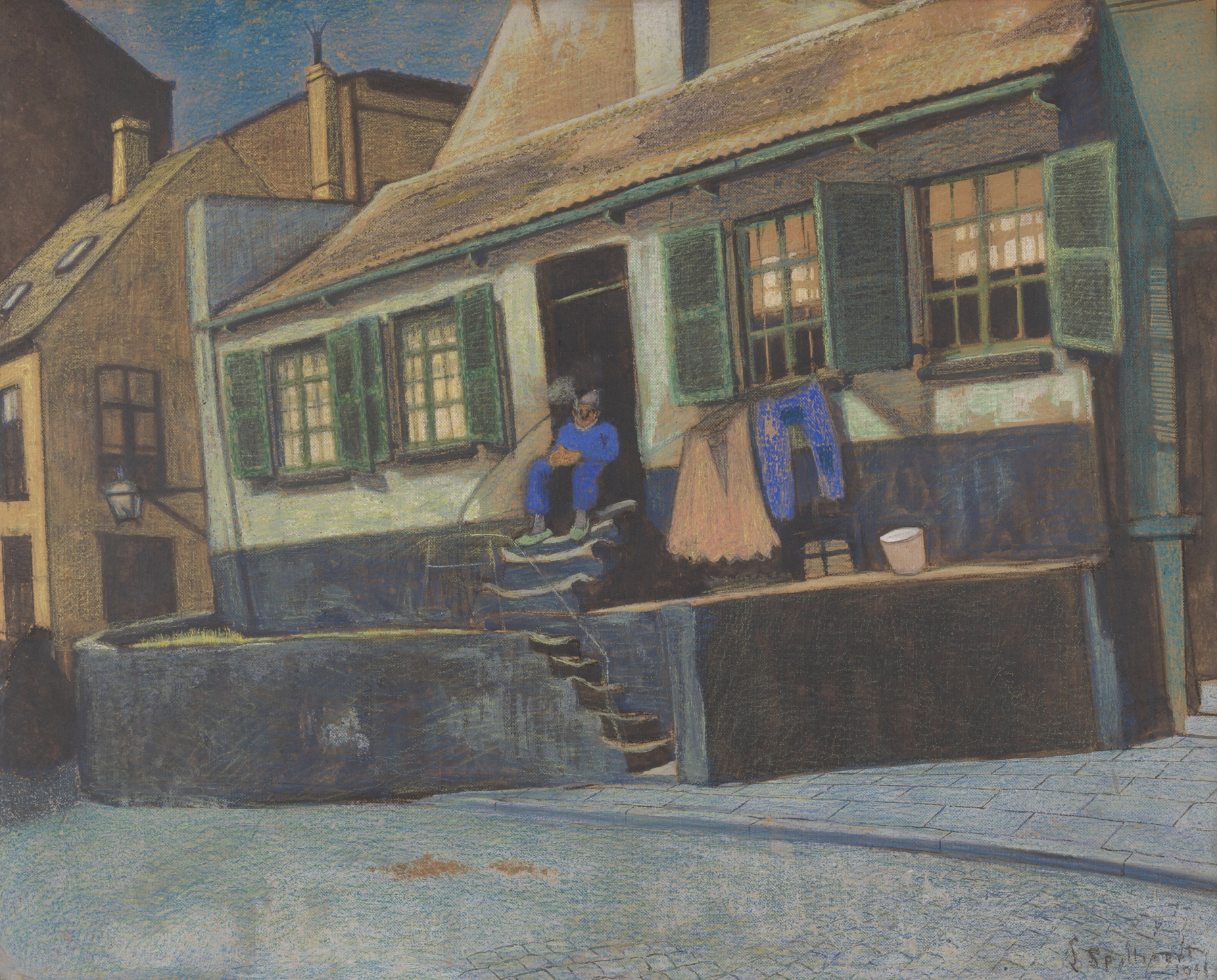 Het huis genaamd ‘De Preekstoel’ te Oostende, by Léon Spilliaert, public domain