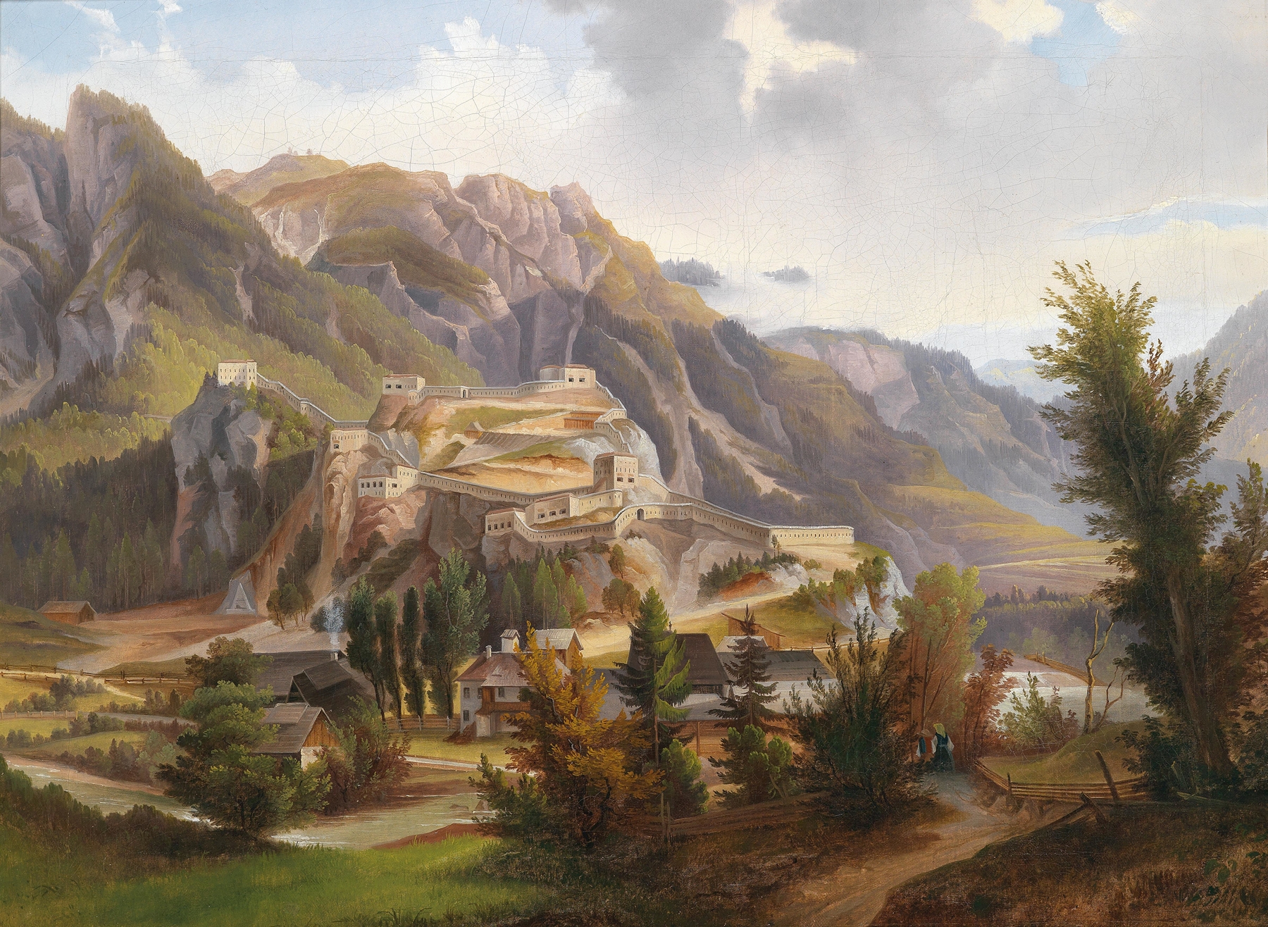 Landscape depicting gentle rolling hills by Marko Pernhart, oil painting