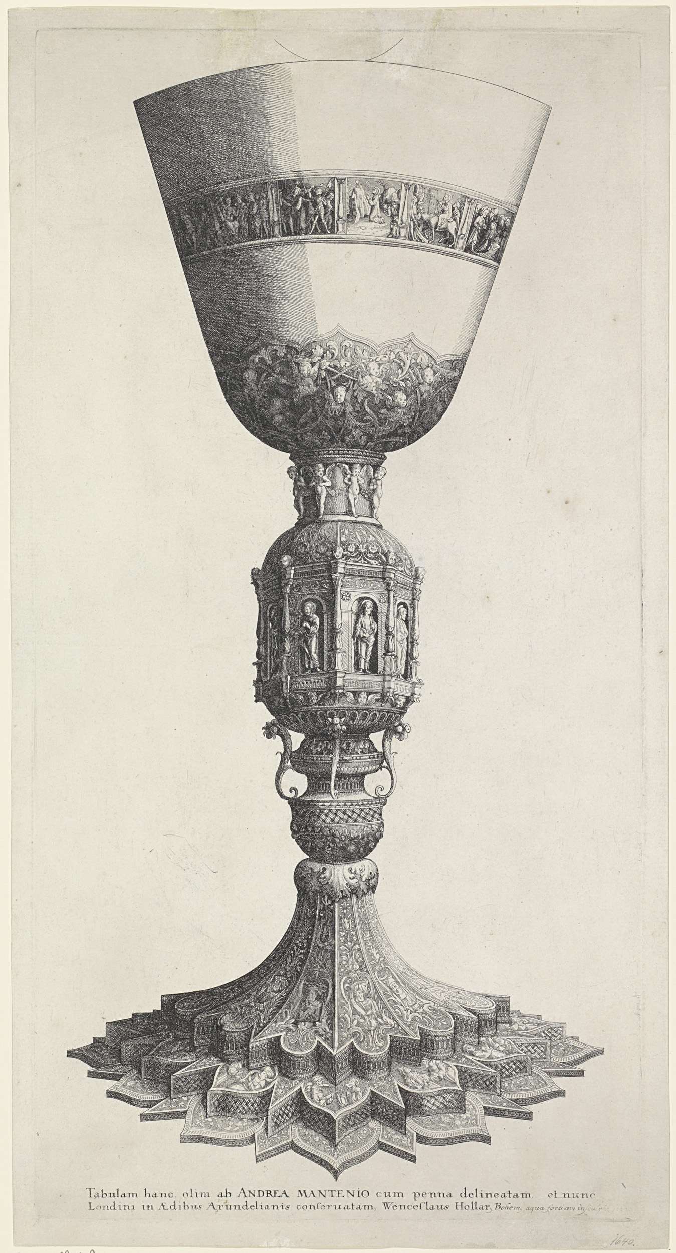 Abstract etching by Wenceslaus Hollar depicting intricate lines and a sense of void