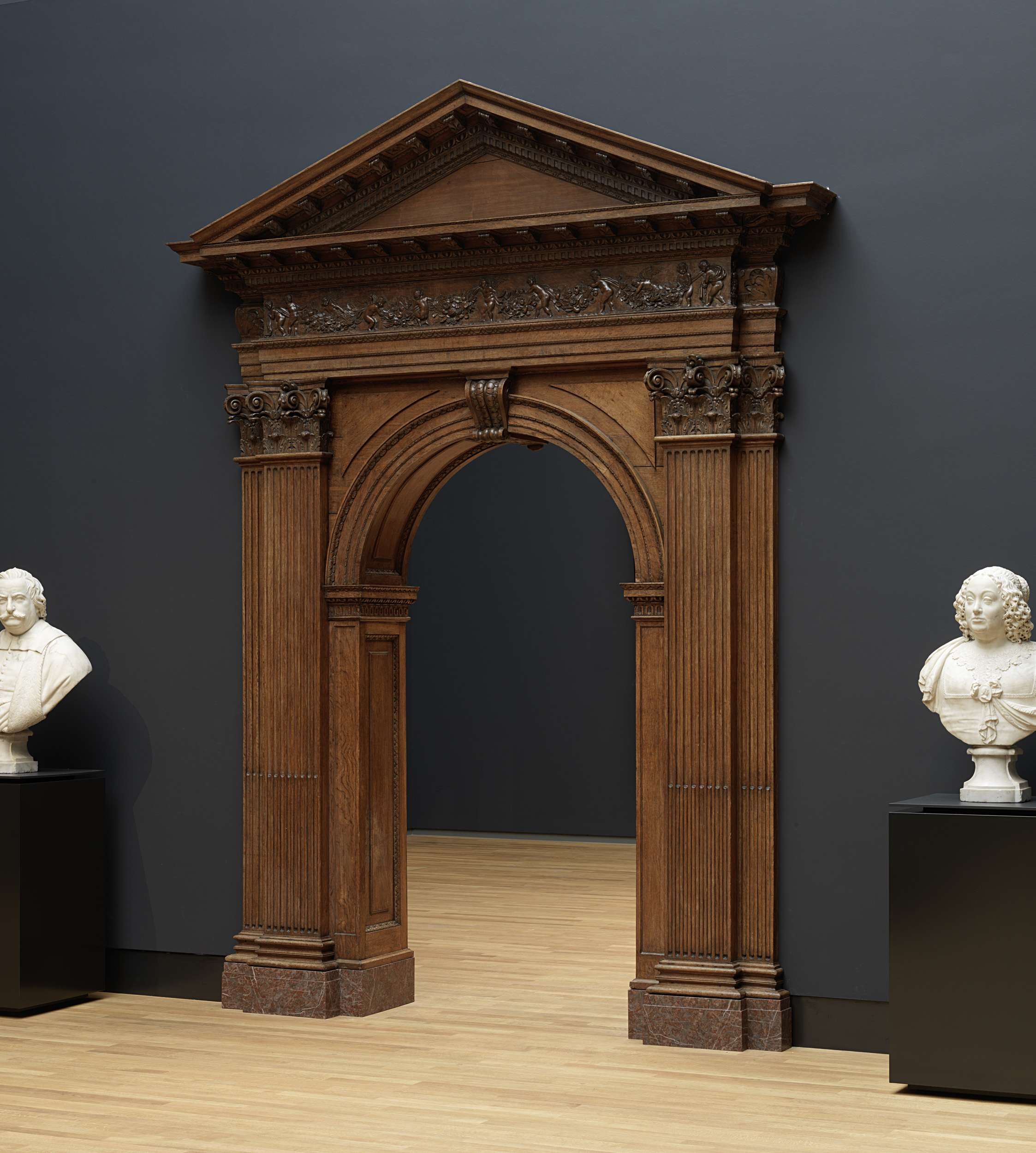 Wood architectural element by Philips Vinckboons II from the Huydecoper house