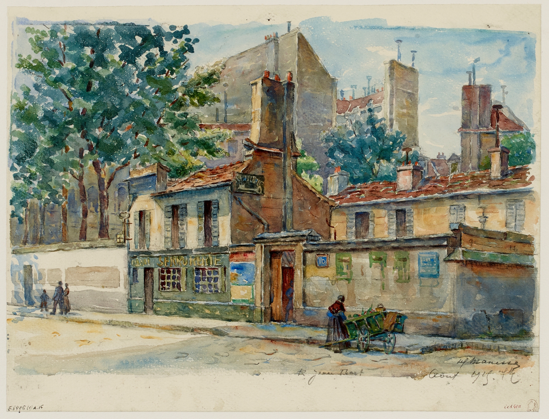 Abstract artwork by Georges-Henri Manesse, depicting color interplay in Serrurier 10, rue Jean-Bart.