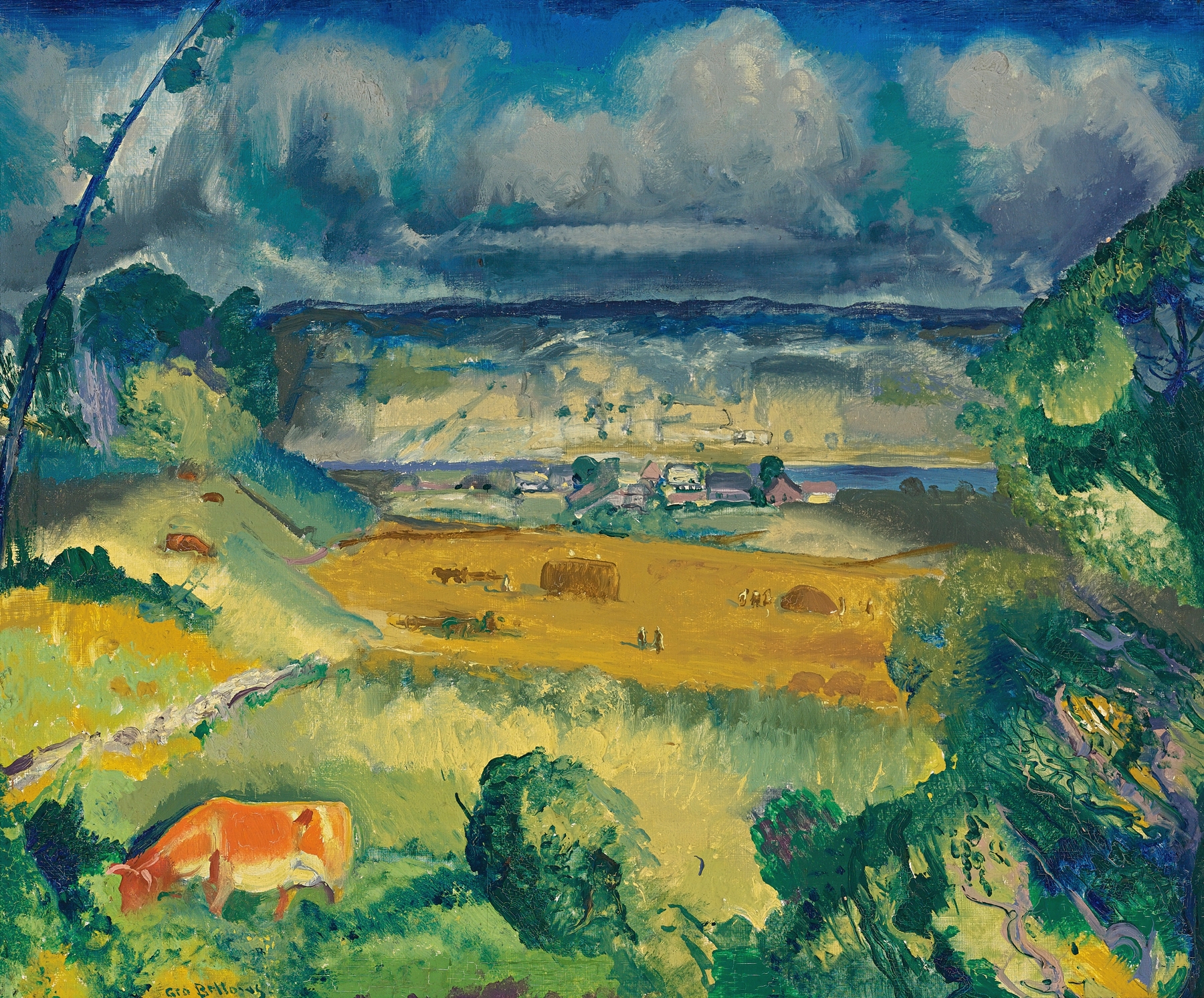Clouds And Meadow, by George Wesley Bellows, public domain