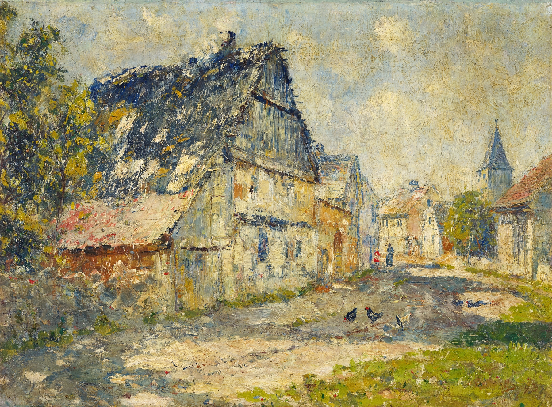 Village Street in Ehringsdorf near Weimar, by Christian Rohlfs, public domain