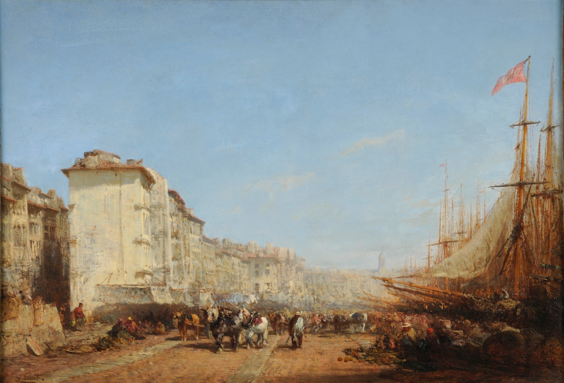 Marseille, le vieux port, by Félix Ziem, public domain