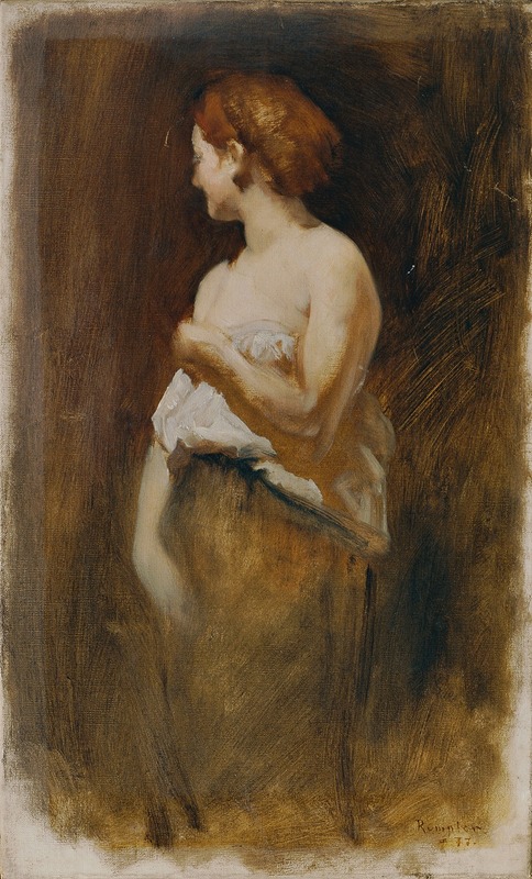 Franz Rumpler's 'Weiblicher Akt' captures the human form in a realistic manner.