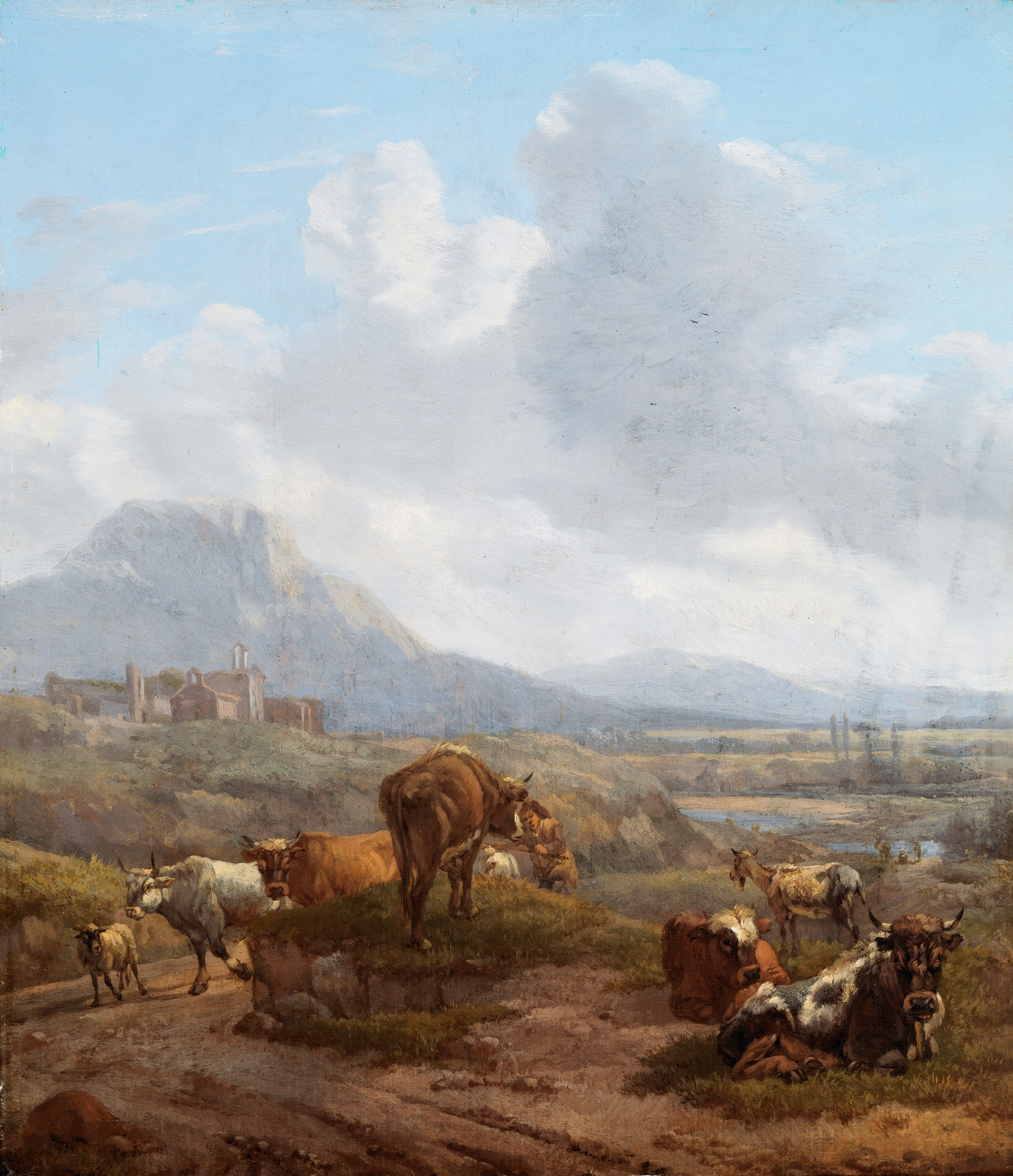 Landscape with Cattle, by Willem Romeyn, public domain