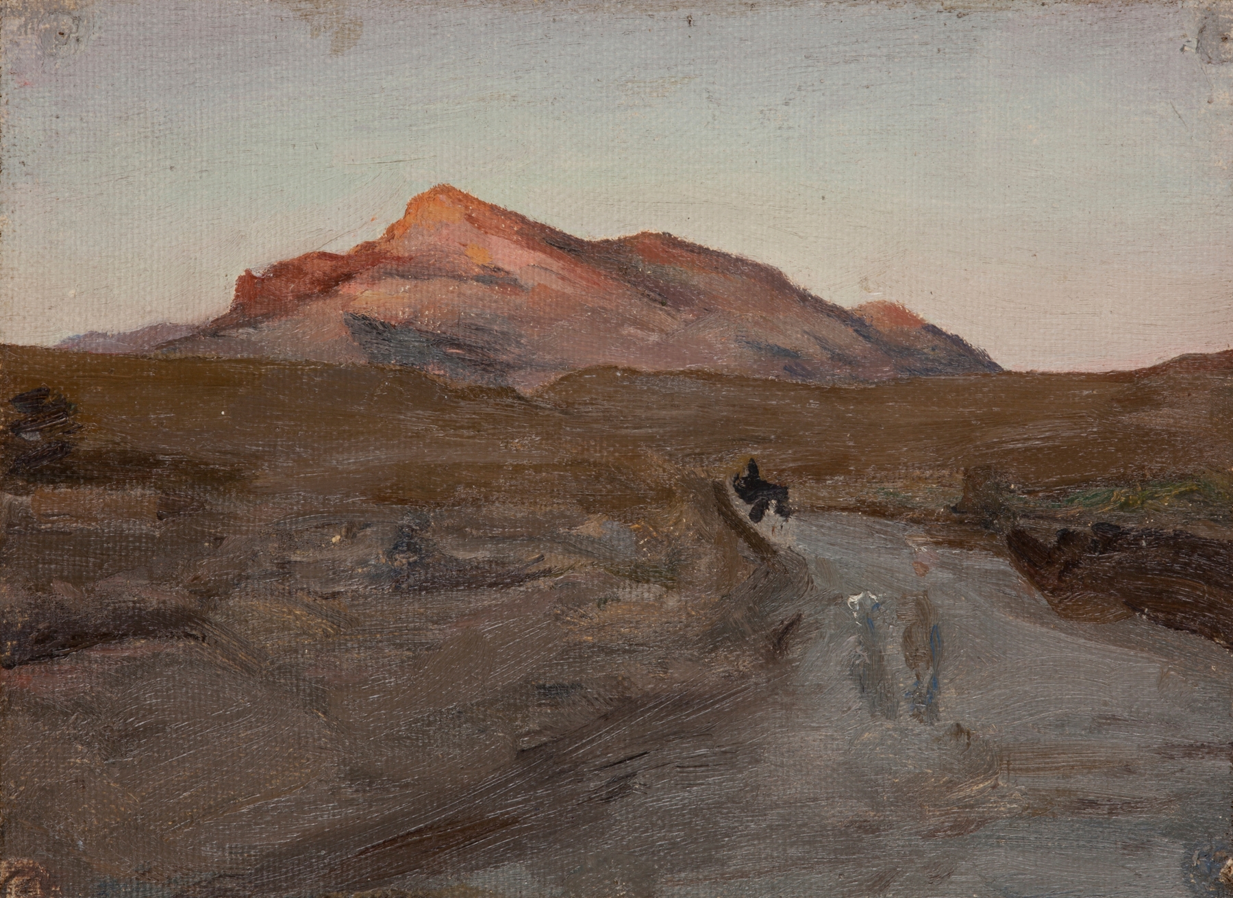 Sudak 2 by Jan Ciągliński, oil painting depicting a luminous landscape with mountains and a vibrant sky.