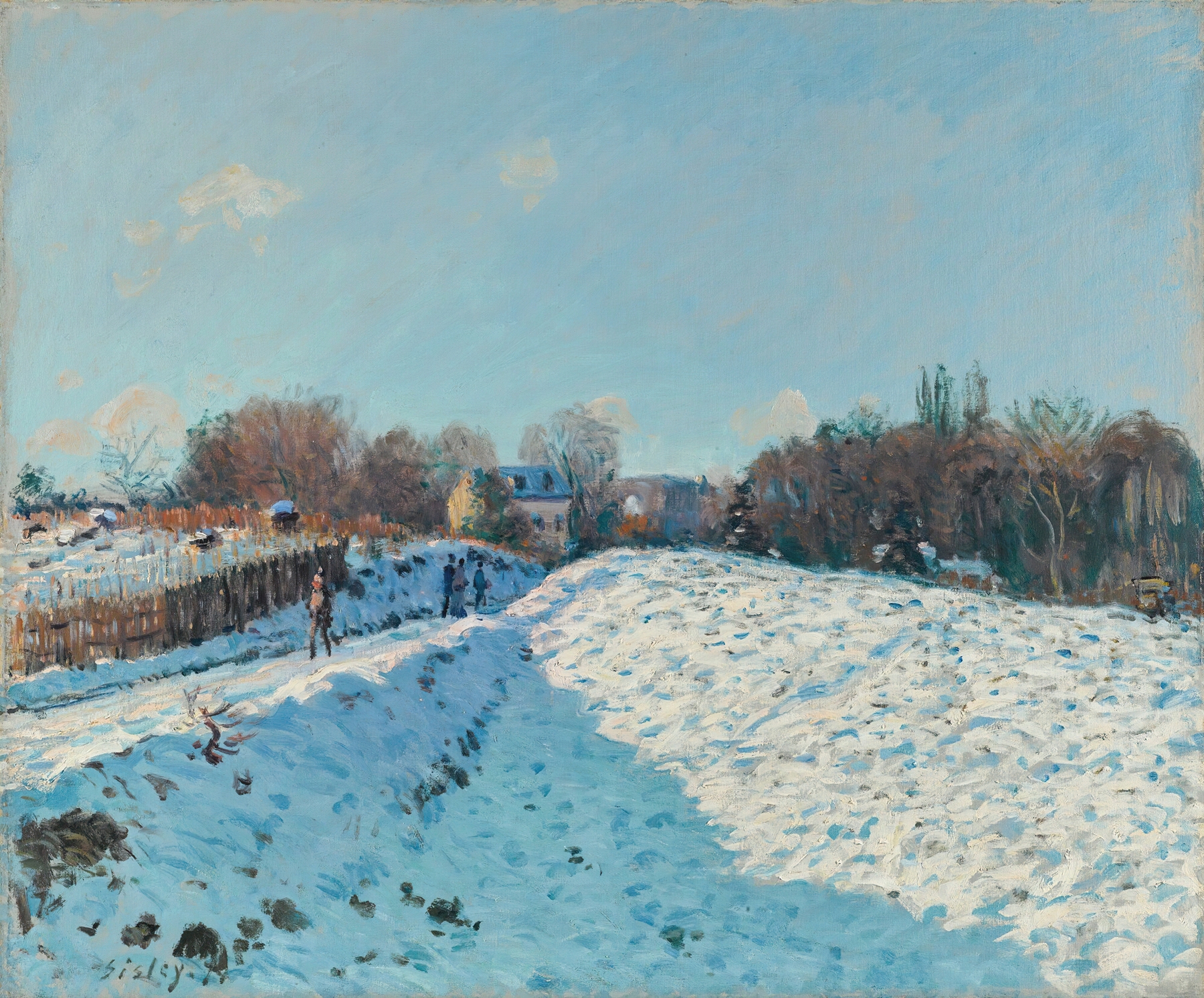 Effet De Neige À Louveciennes, by Alfred Sisley, public domain