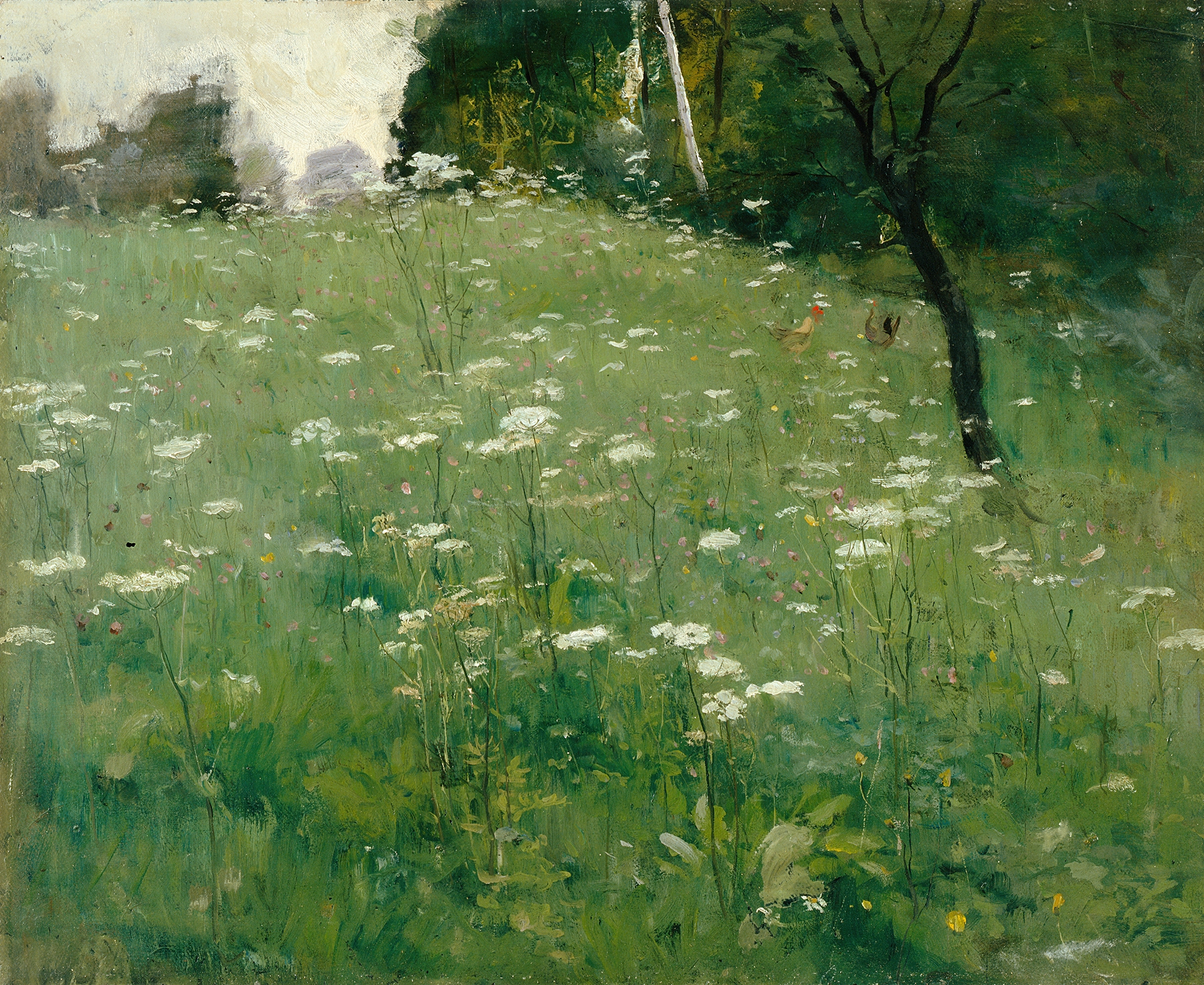 Botanical scene with vibrant flowers in an impressionist style by Franz Xaver Gräßel