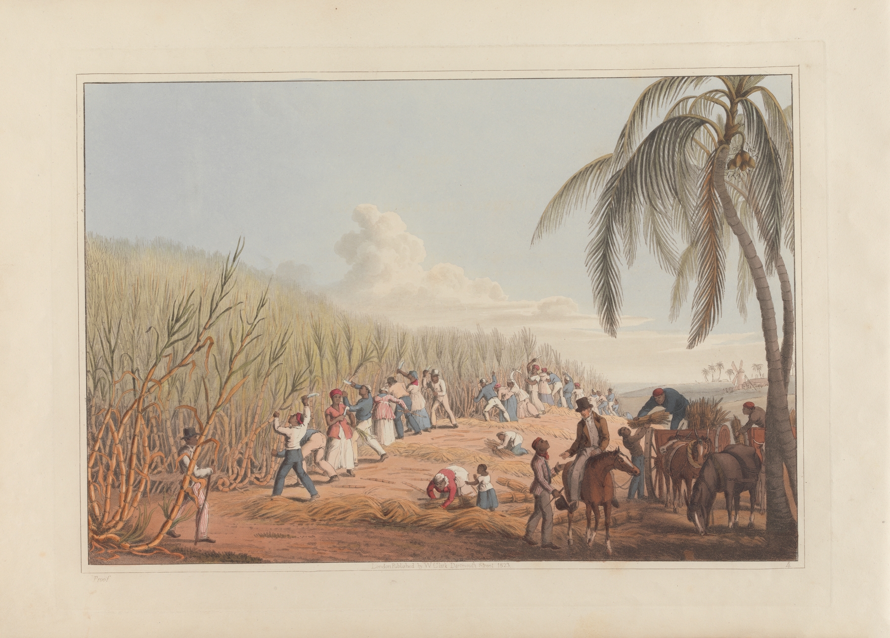 Cutting the Sugar-Cane, by William A. V. Clark, public domain