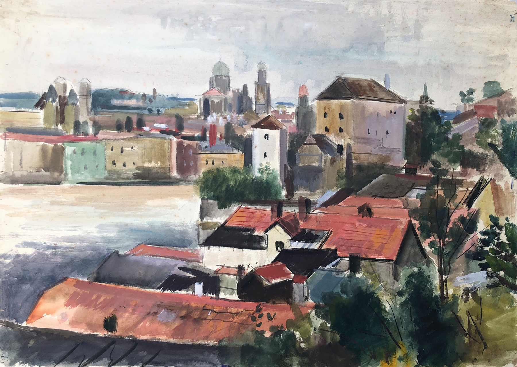 Passau am Inn, by Otto Geigenberger, public domain