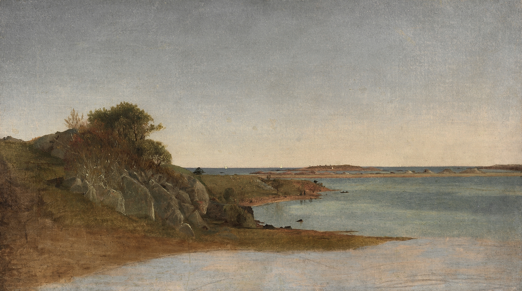 View near Newport, by John Frederick Kensett, public domain