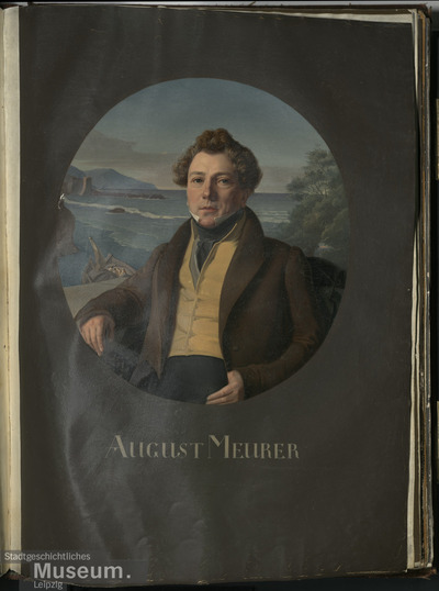 Portrait of Johann August Meurer, oil on parchment by W. Schulz