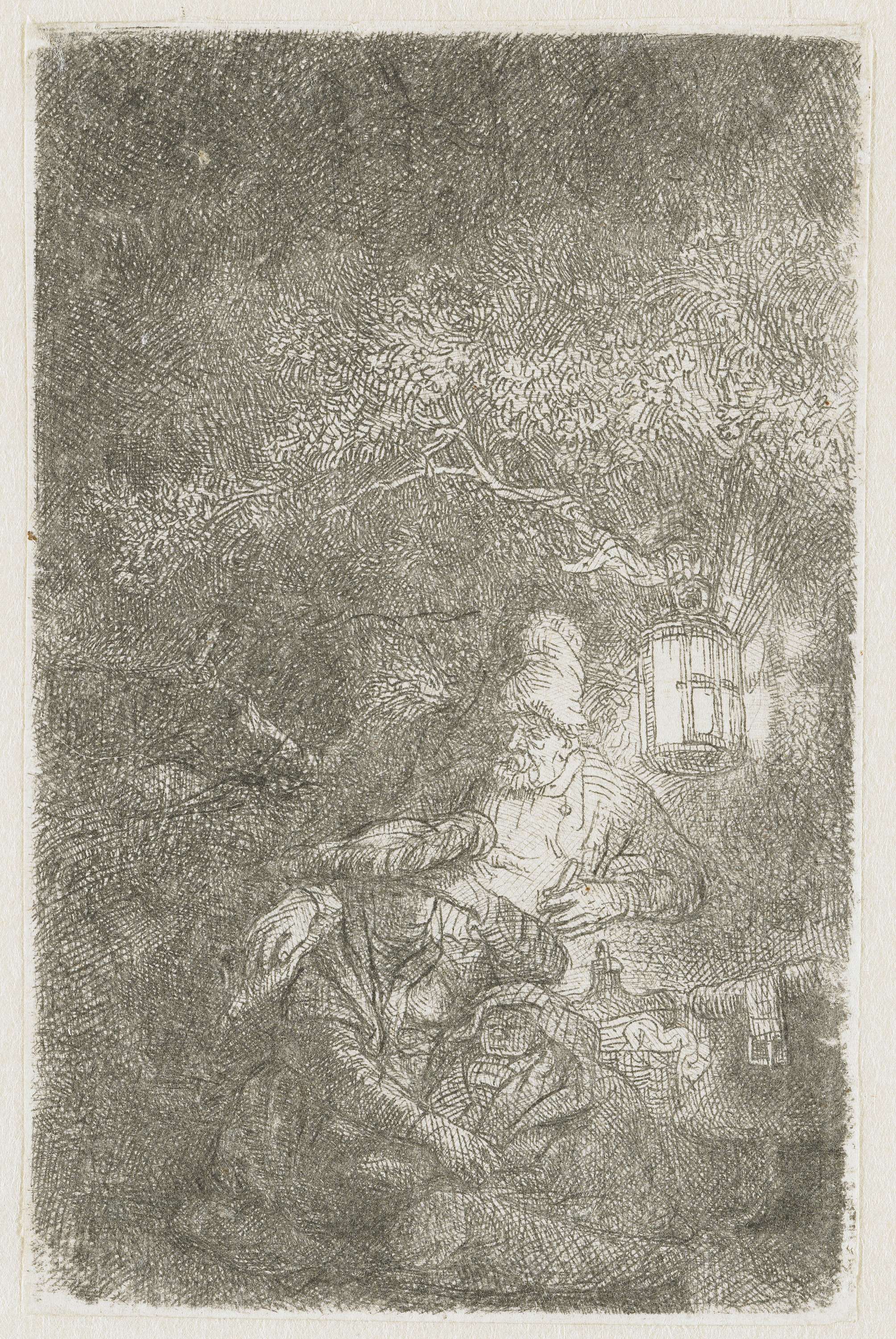 Oil painting by Rembrandt van Rijn depicting Mary cradling infant Jesus in gentle light.
