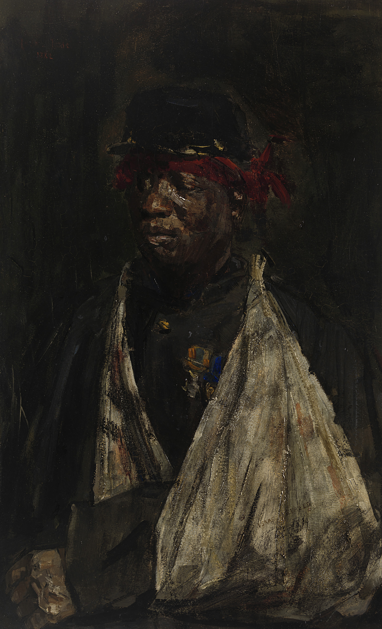 Portrait of a Wounded KNIL soldier, by Isaac Israels, public domain
