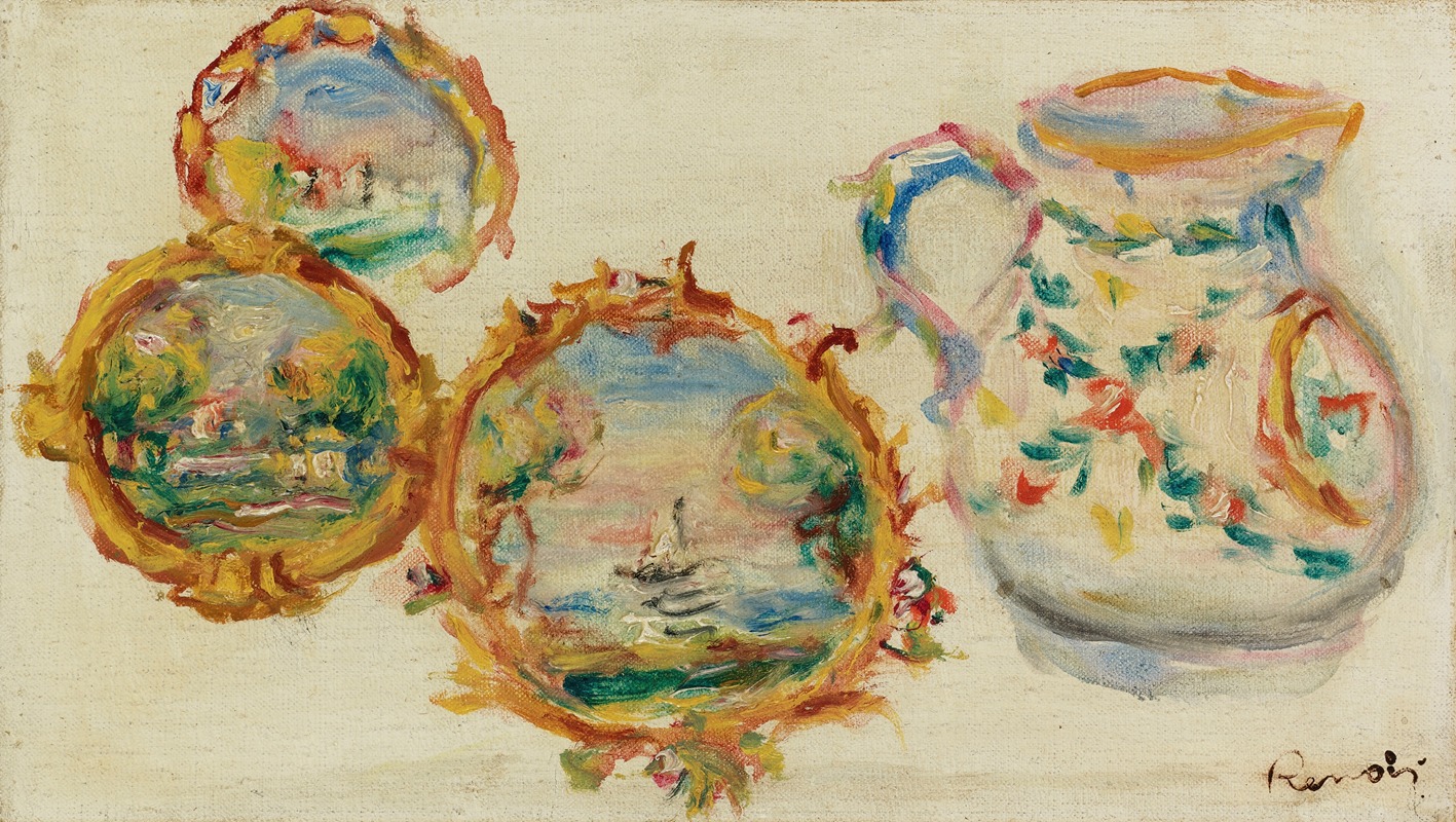 A decorative piece by Renoir showcasing intricate designs and vibrant colors.