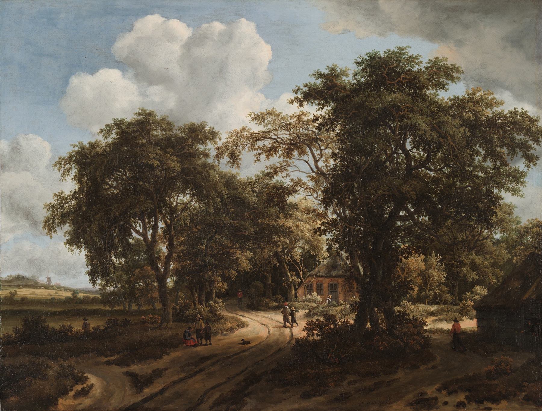 A Cottage in the Woods, by Meindert Hobbema, public domain