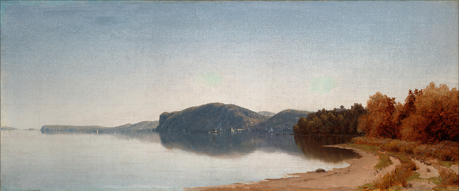 Hook Mountain, Near Nyack, on the Hudson, oil on canvas by Sanford Robinson Gifford