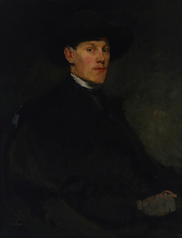 Frank Duveneck's 'Portrait of a Young Man' captures a young figure with striking realism.