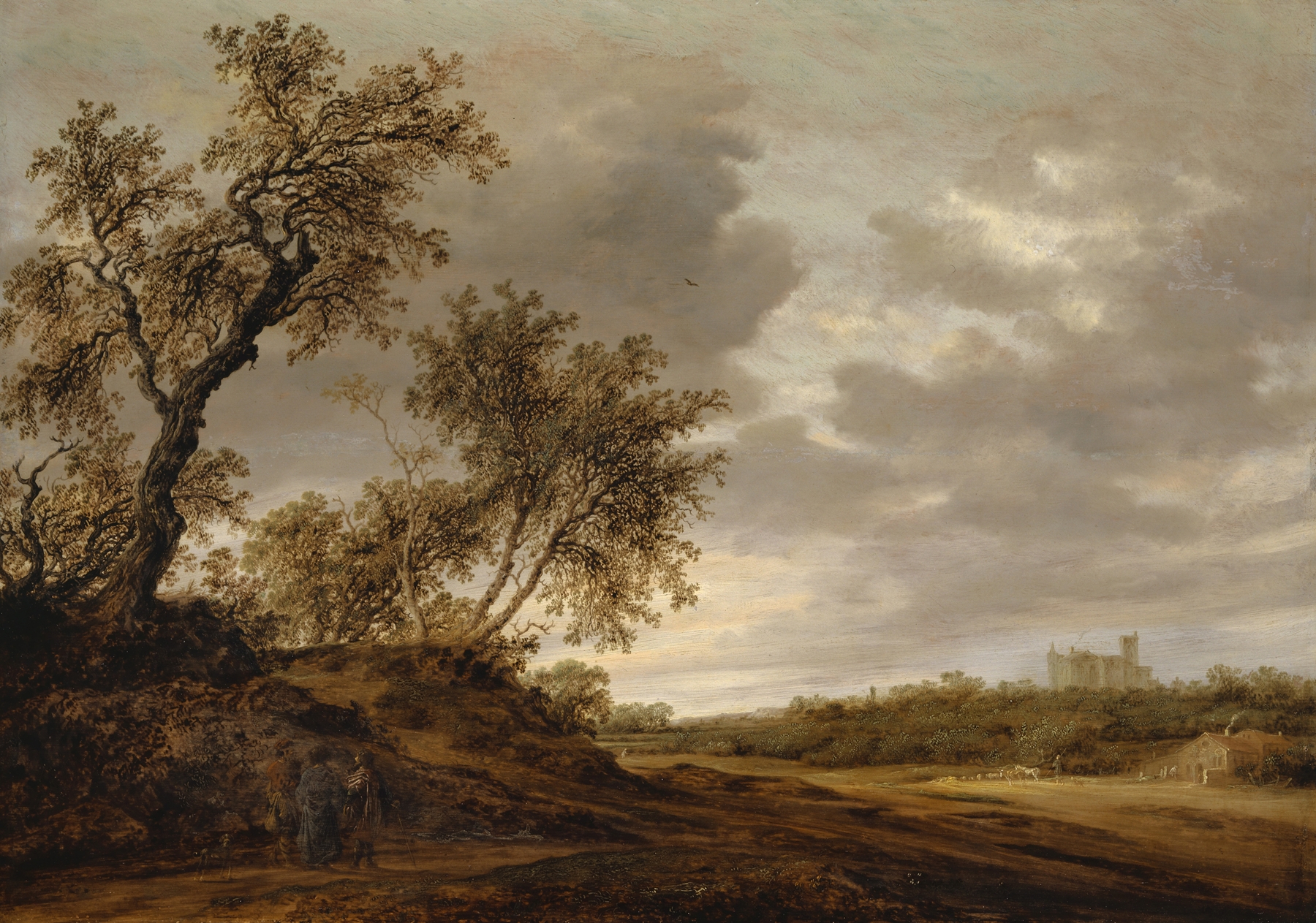 On the Way to Emmaus, by Jacob Salomonsz. van Ruysdael, public domain