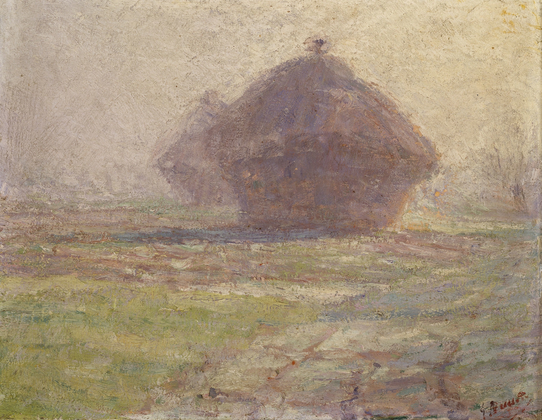 Landscape depicting spring sunlight, oil painting by Georges Léon Ernest Buysse