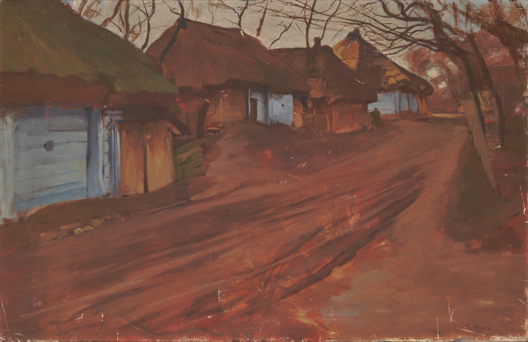 Road to the Village, oil on canvas by Włodzimierz Tetmajer