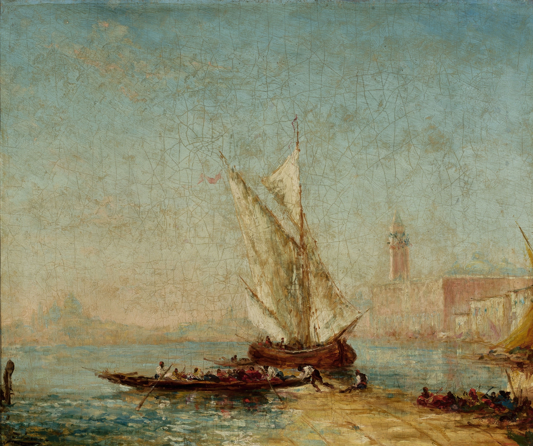 View of Venice with the Doge’s Palace, oil on canvas by Félix Ziem