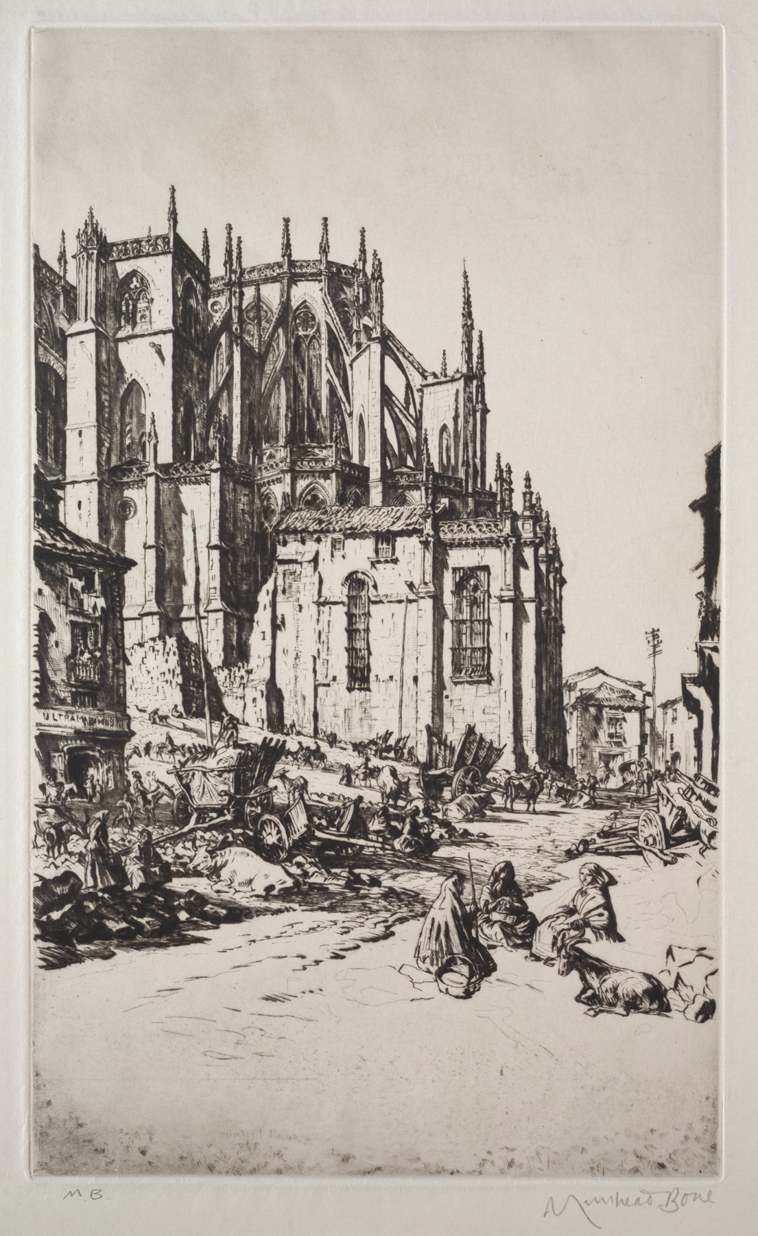 Study for Leon Apse, by Muirhead Bone, public domain