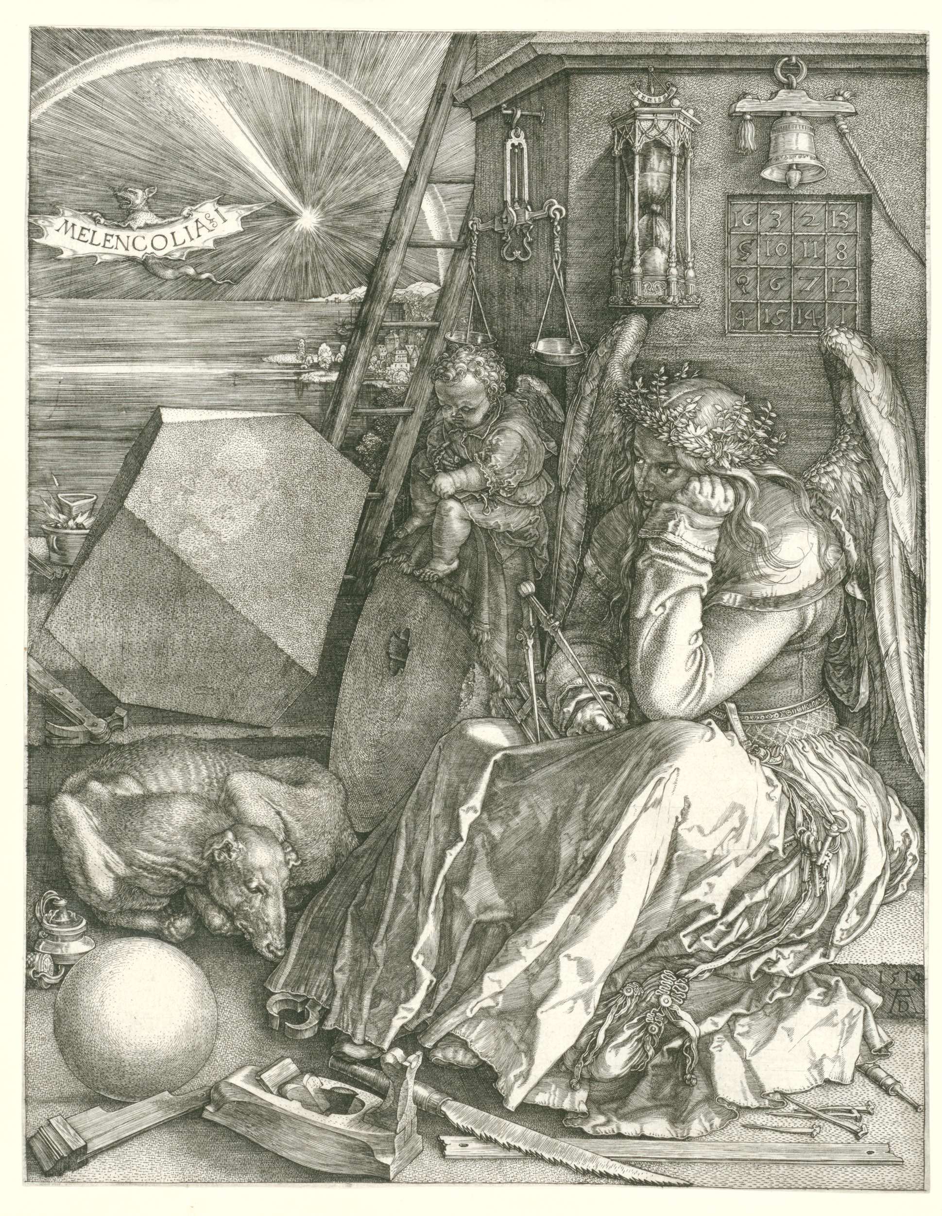 Melancholia, by Albrecht Dürer, public domain