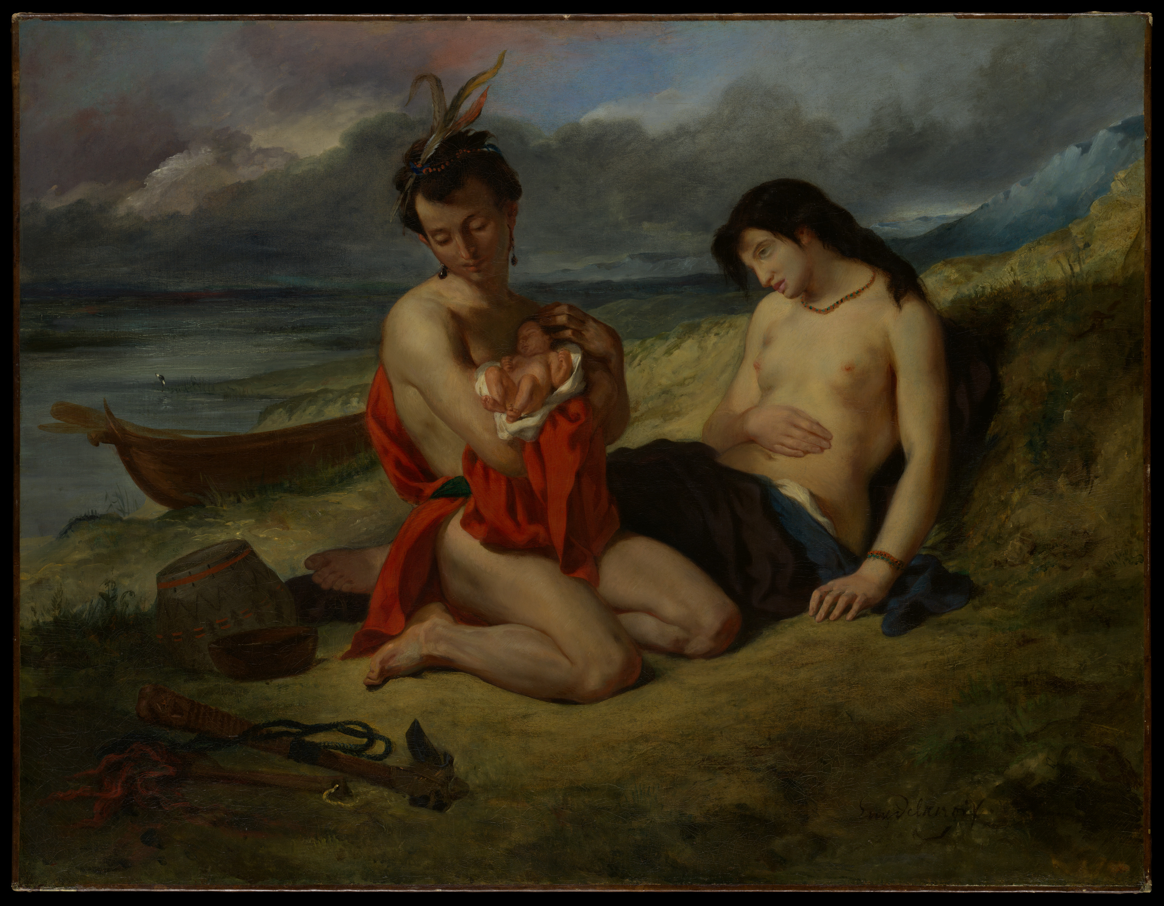 The Natchez, by Eugène Delacroix, public domain