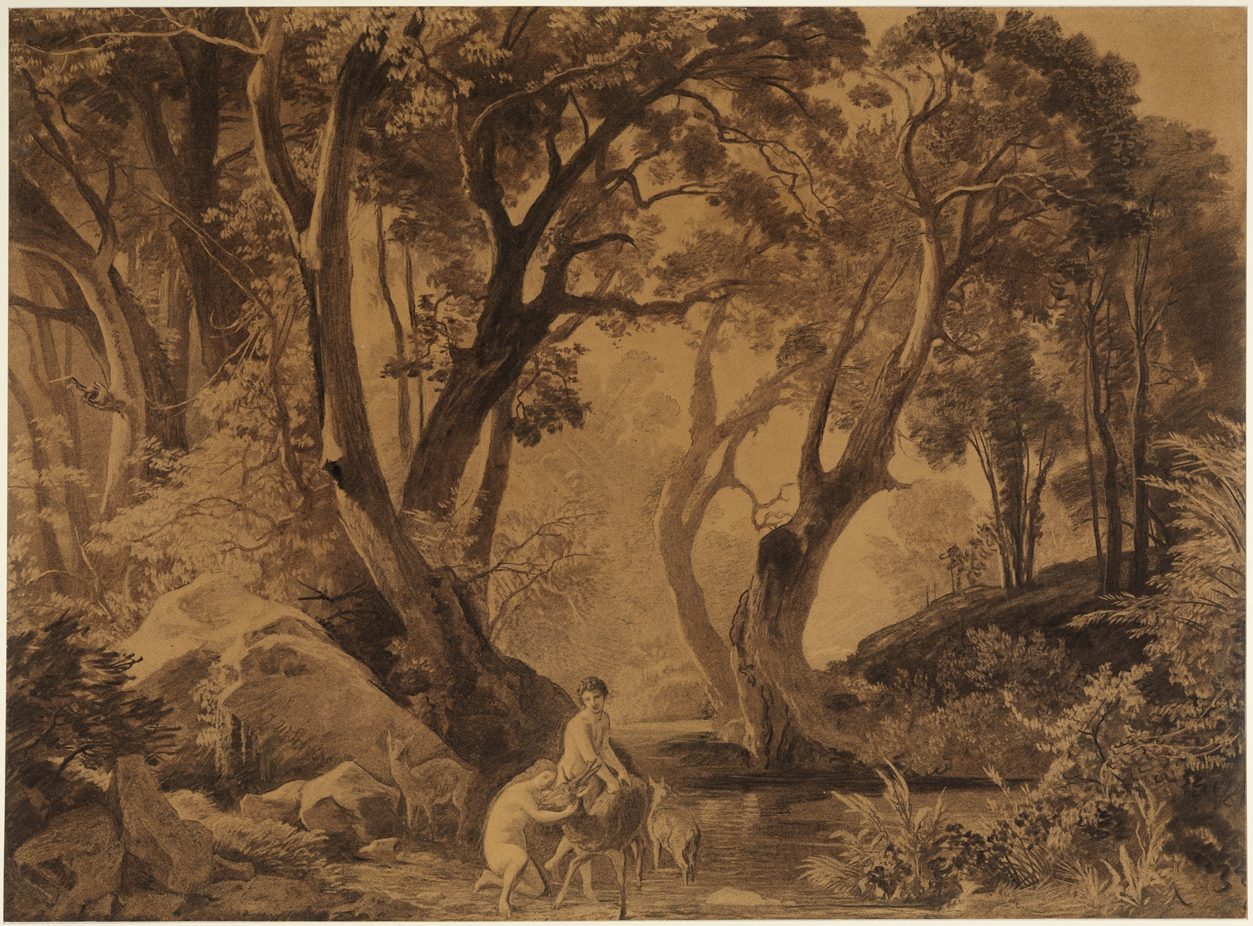 Das Innere eines Urwaldes (Im Paradies II), by Johann Wilhelm Schirmer, public domain